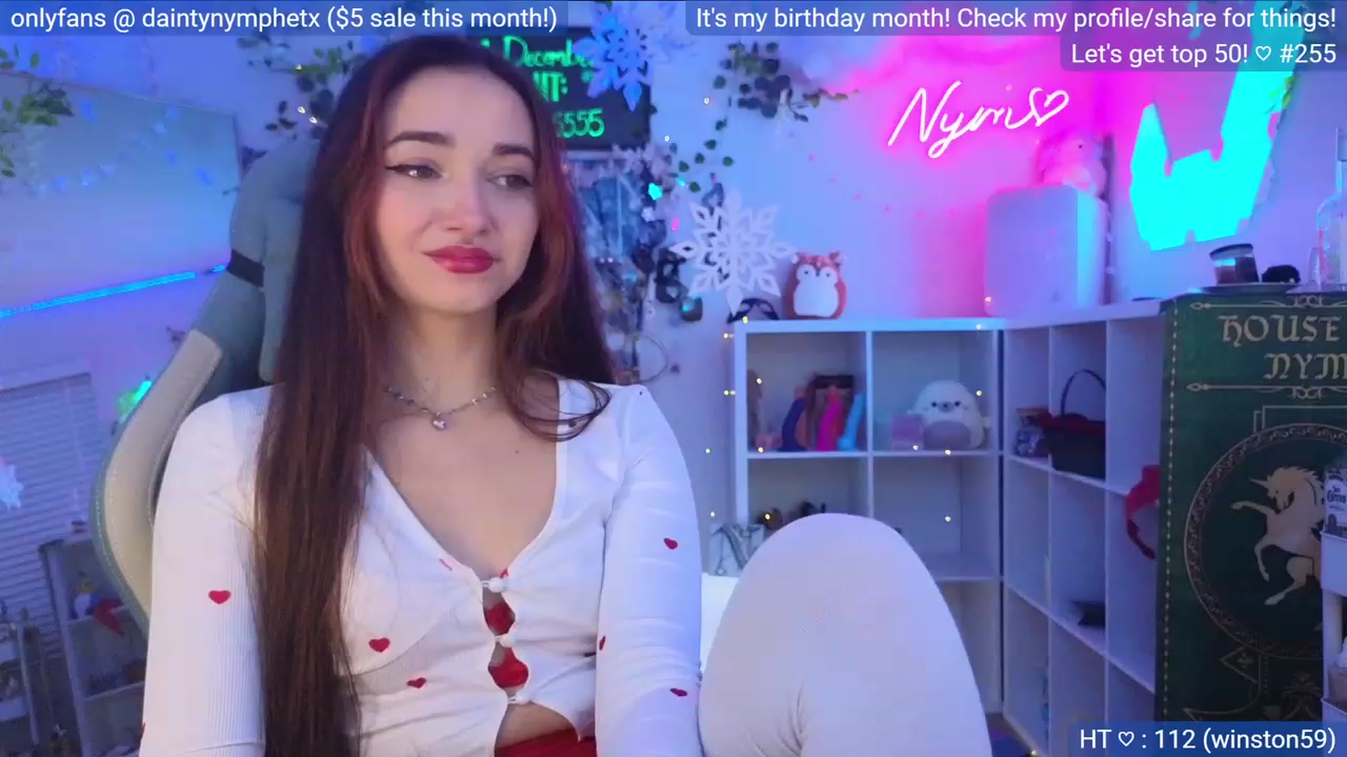 Gallery image thumbnail from BirthdayNym's myfreecams stream on, 12/04/2023, 05:40 image 10 of 20