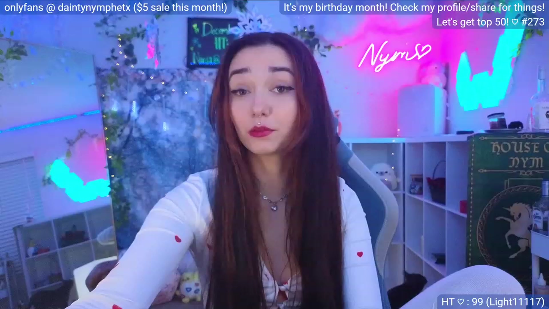 Gallery image thumbnail from BirthdayNym's myfreecams stream on, 12/04/2023, 05:40 image 2 of 20