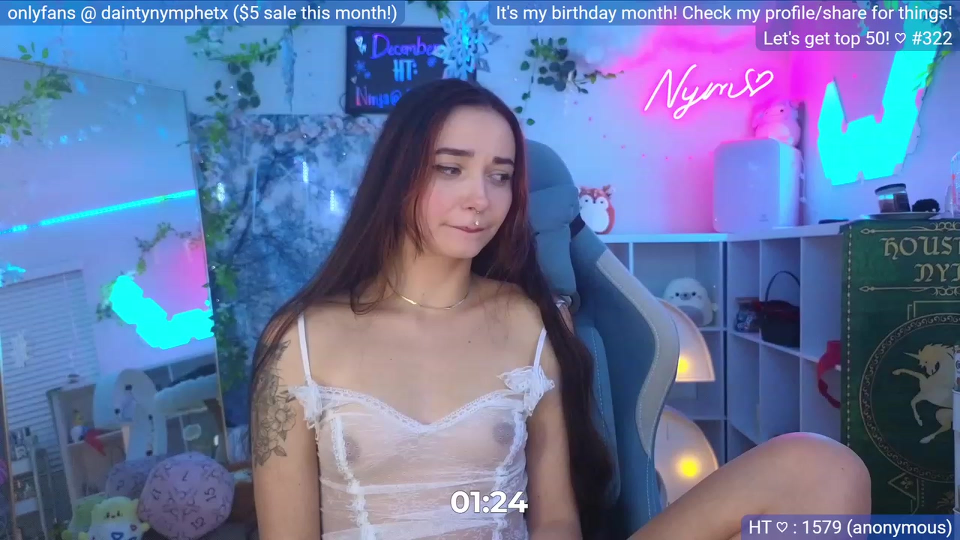 Gallery image thumbnail from BirthdayNym's myfreecams stream on, 12/07/2023, 05:16 image 17 of 20