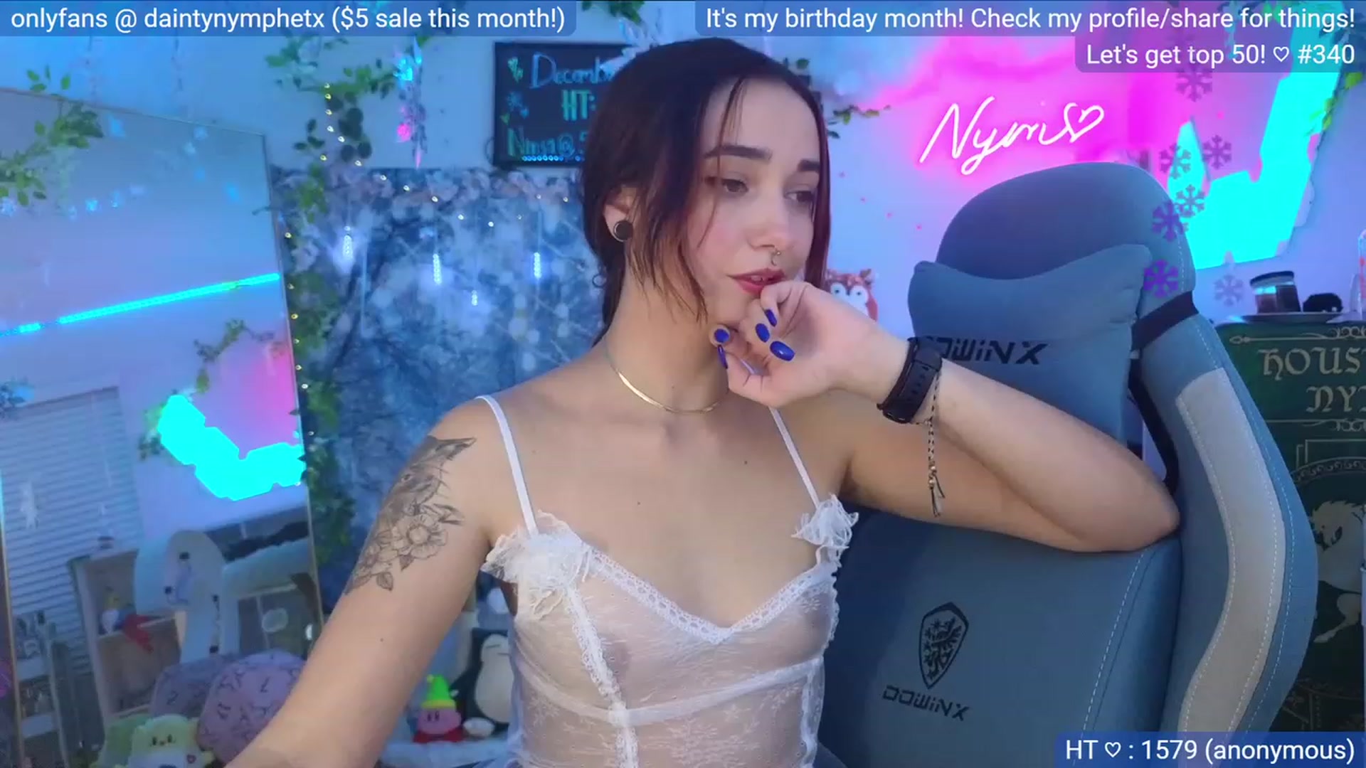 Gallery image thumbnail from BirthdayNym's myfreecams stream on, 12/07/2023, 05:16 image 7 of 20