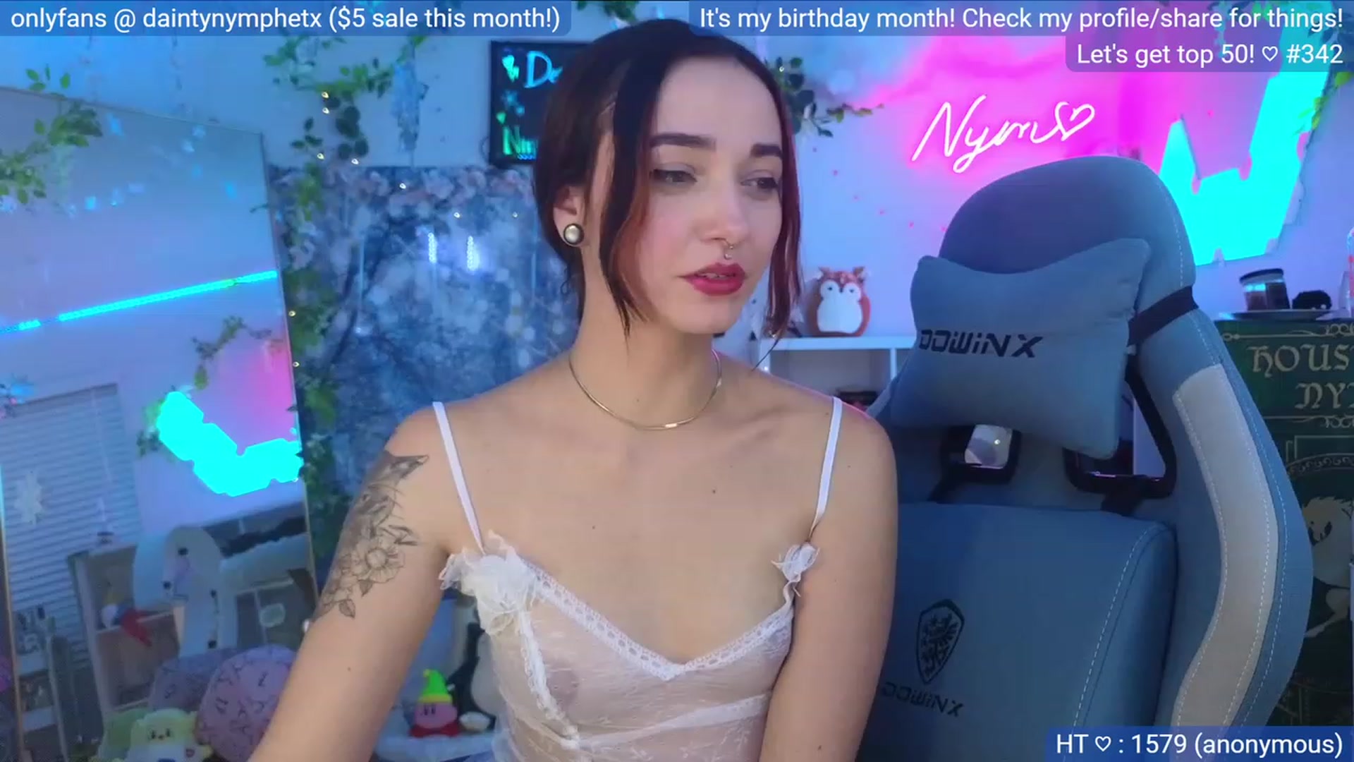 Gallery image thumbnail from BirthdayNym's myfreecams stream on, 12/07/2023, 05:16 image 5 of 20
