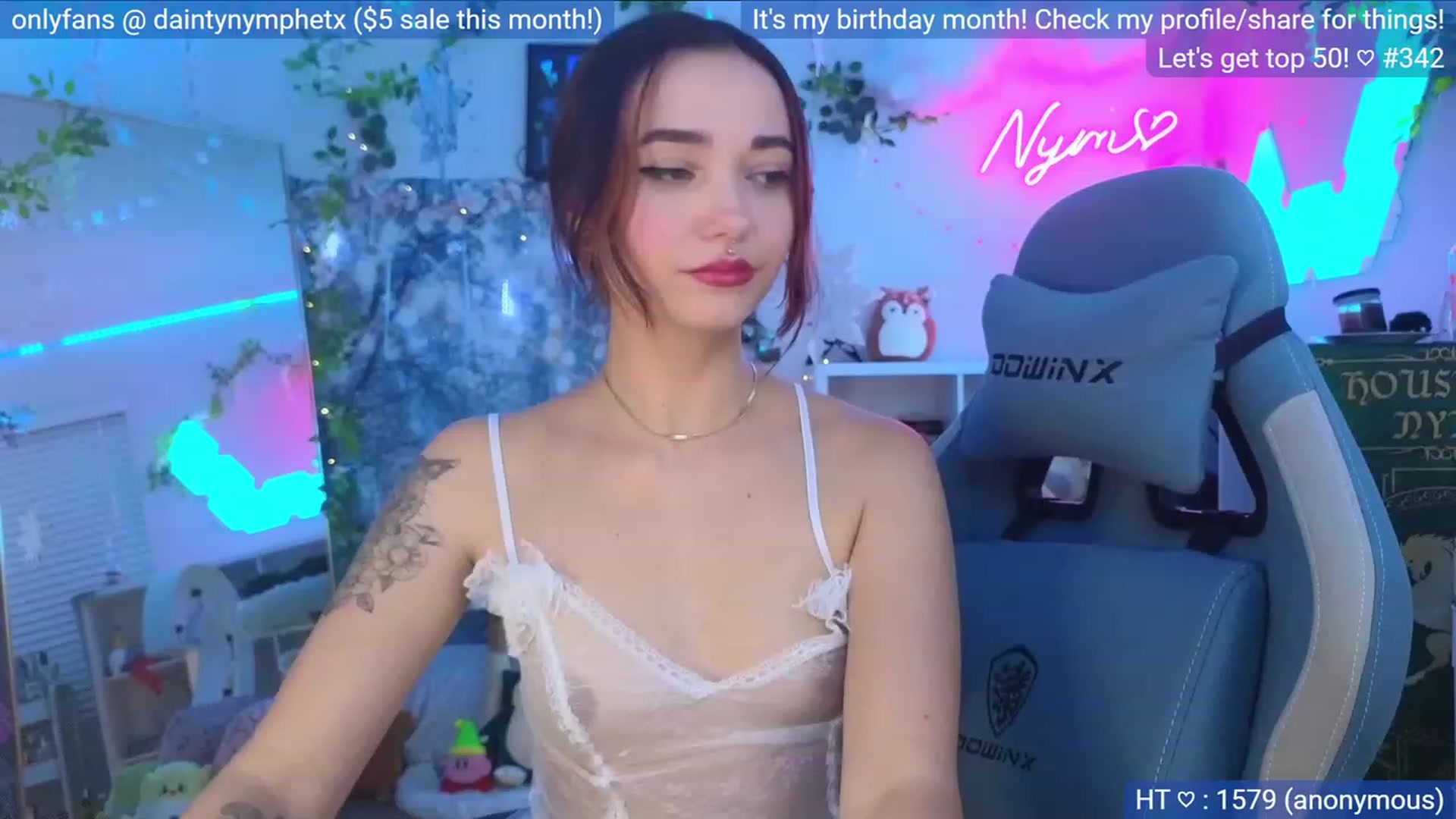 Gallery image thumbnail from BirthdayNym's myfreecams stream on, 12/07/2023, 05:16 image 6 of 20