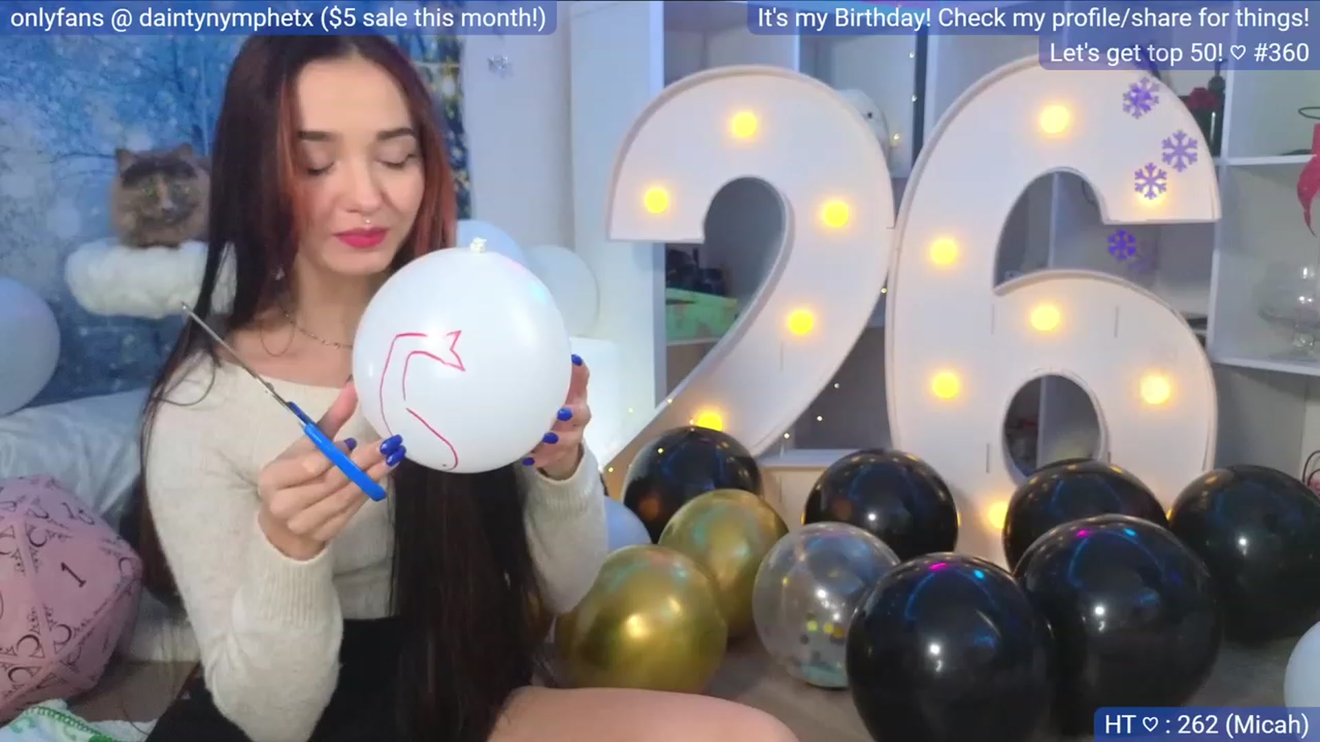 Gallery image thumbnail from BirthdayNym's myfreecams stream on, 12/10/2023, 05:17 image 1 of 20