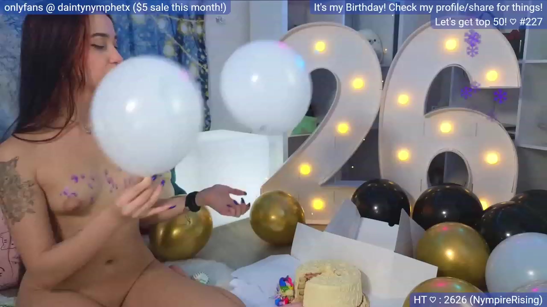 Gallery image thumbnail from BirthdayNym's myfreecams stream on, 12/10/2023, 05:17 image 13 of 20