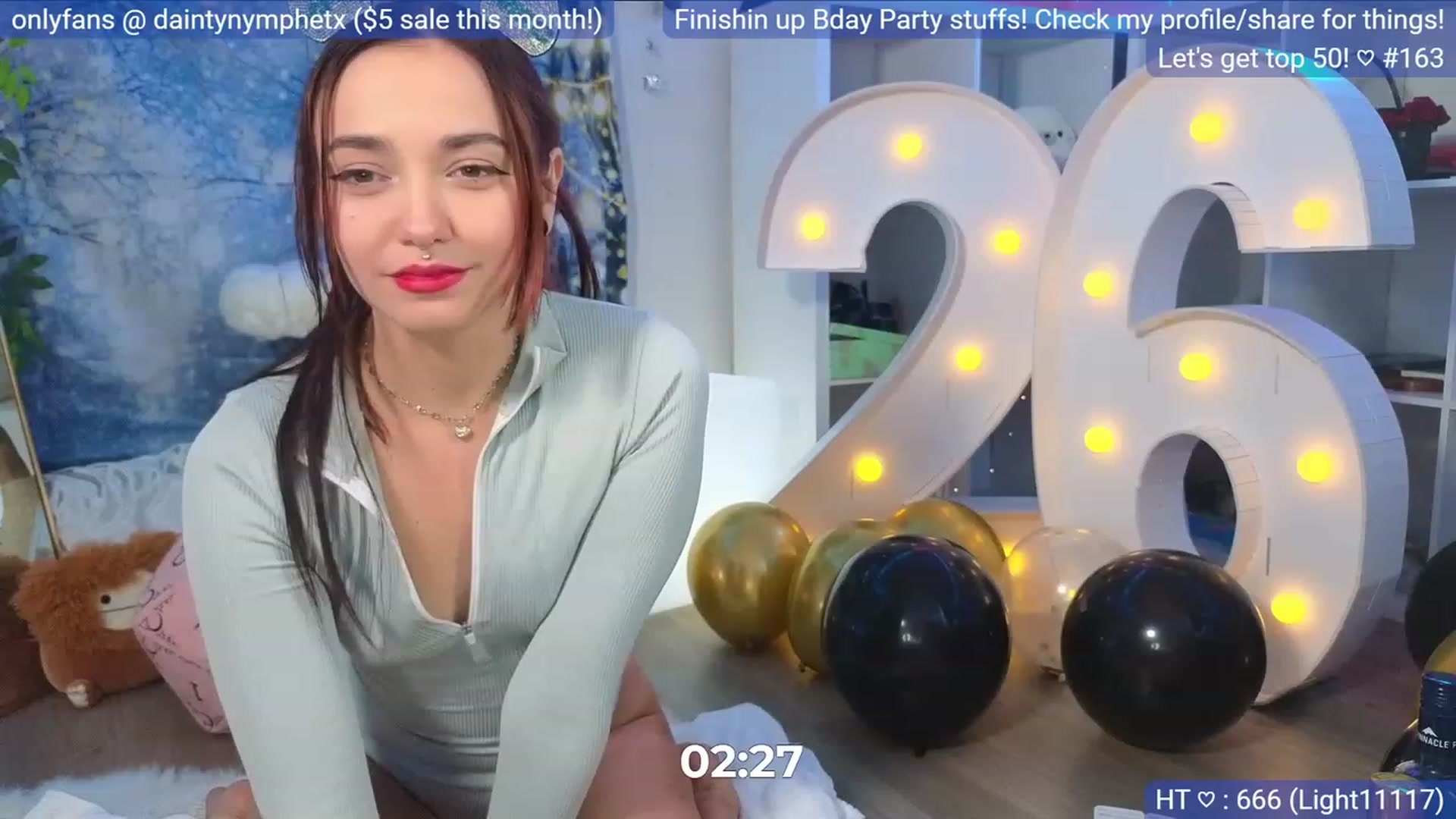 Gallery image thumbnail from BirthdayNym's myfreecams stream on, 12/13/2023, 07:03 image 8 of 20