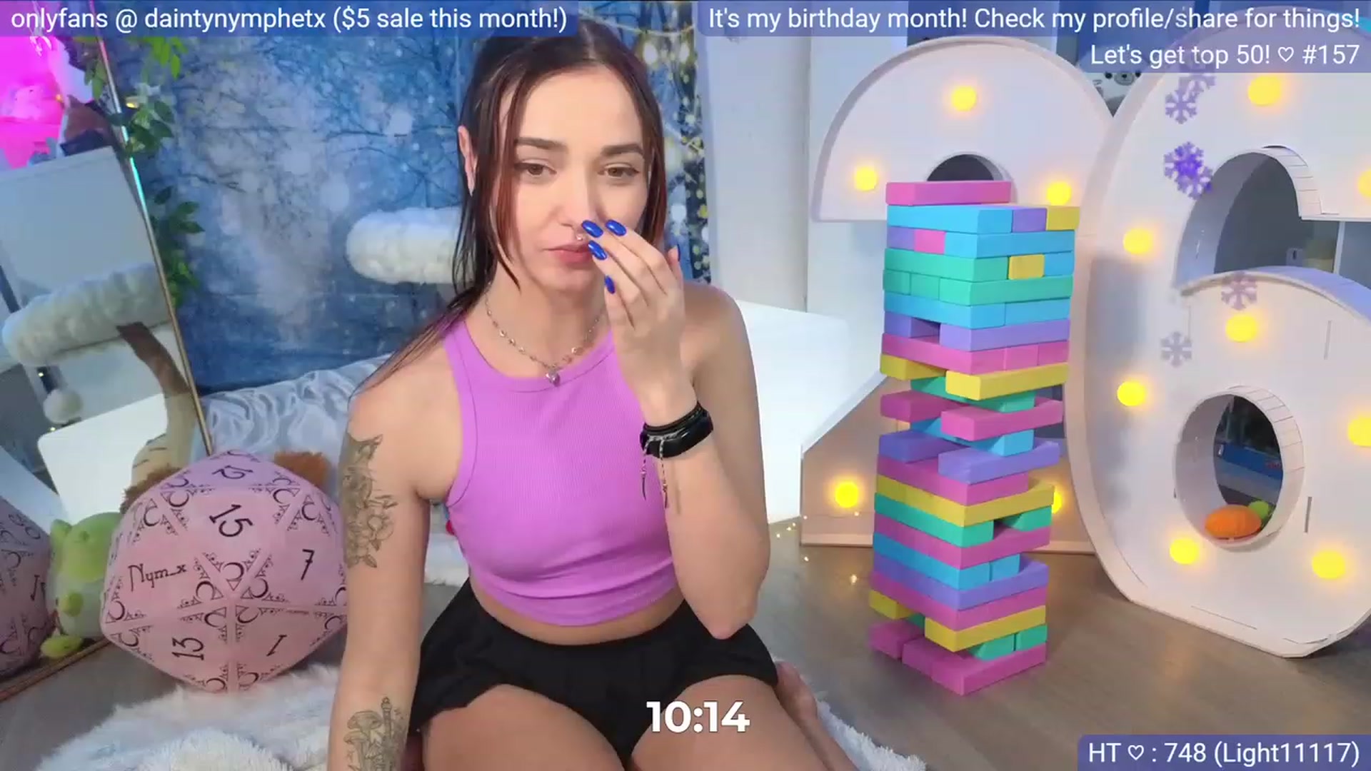Gallery image thumbnail from BirthdayNym's myfreecams stream on, 12/14/2023, 05:45 image 10 of 20
