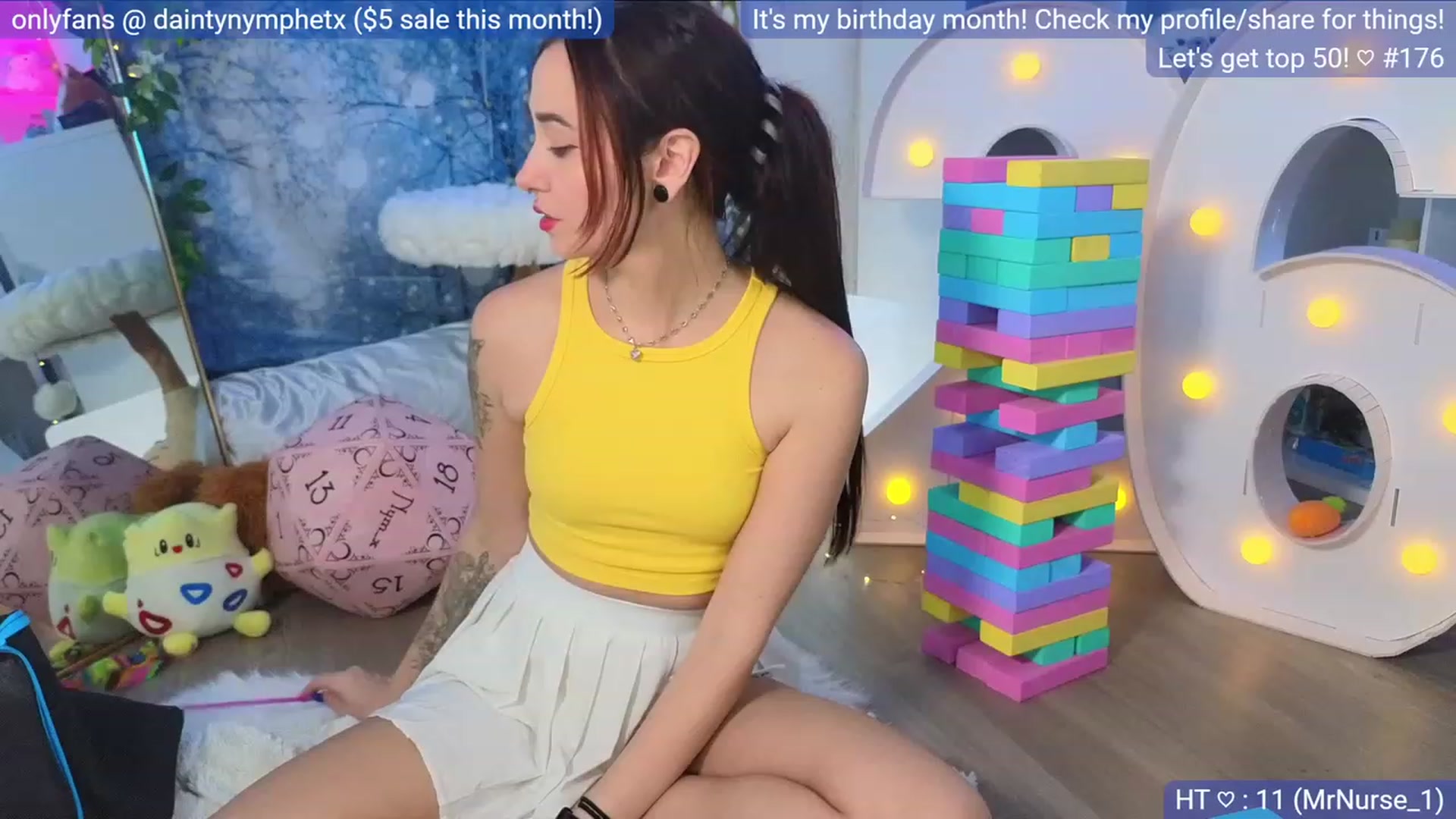 Gallery image thumbnail from BirthdayNym's myfreecams stream on, 12/15/2023, 05:29 image 1 of 20