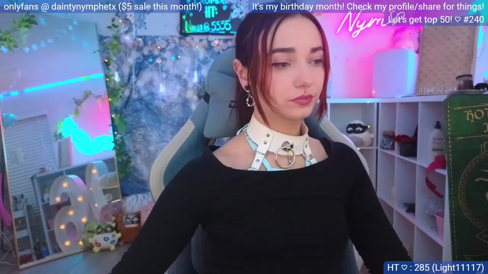 Gallery image thumbnail from BirthdayNym's myfreecams stream on, 12/22/2023, 04:53 image 15 of 20