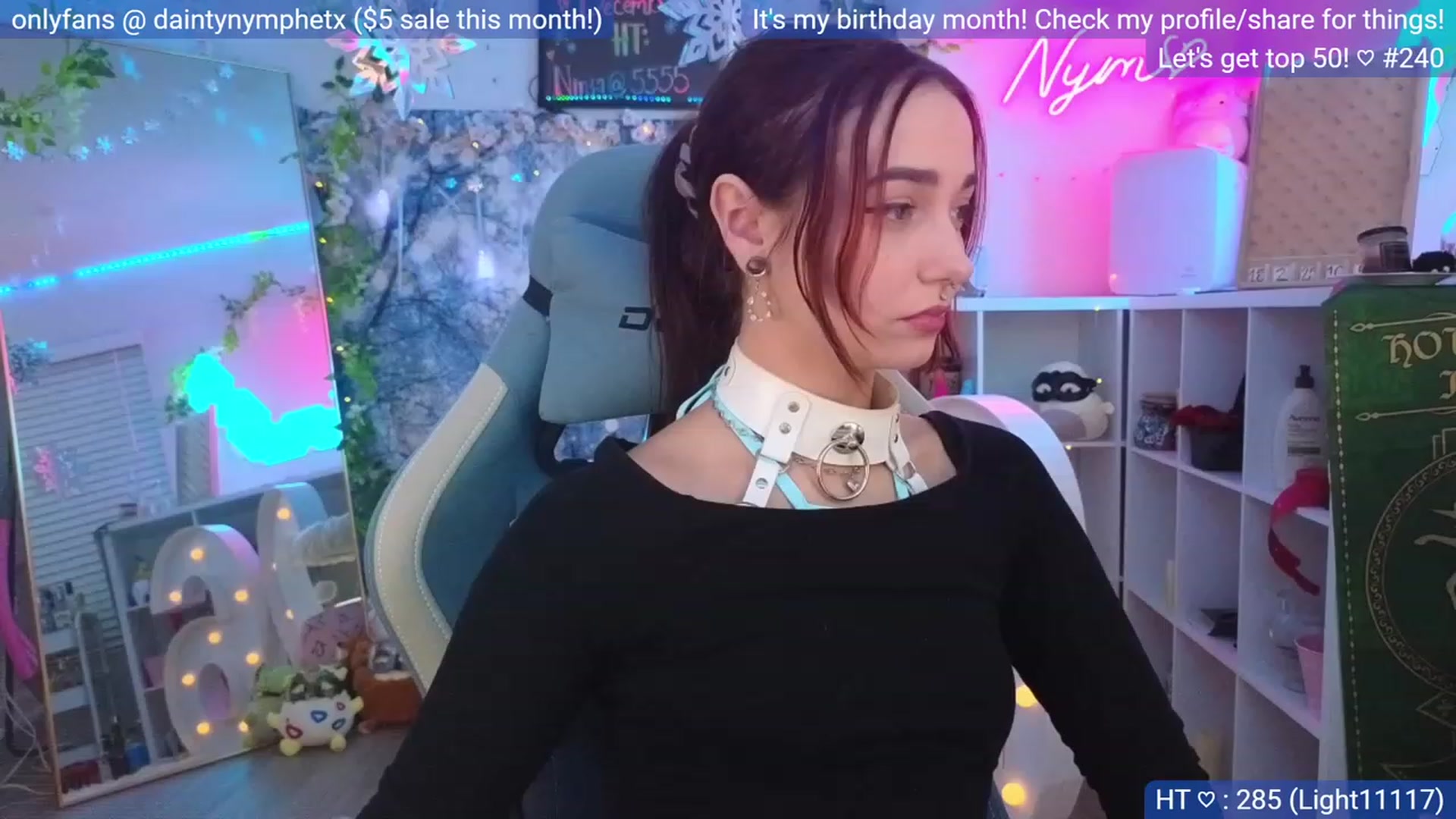 Gallery image thumbnail from BirthdayNym's myfreecams stream on, 12/22/2023, 04:53 image 14 of 20