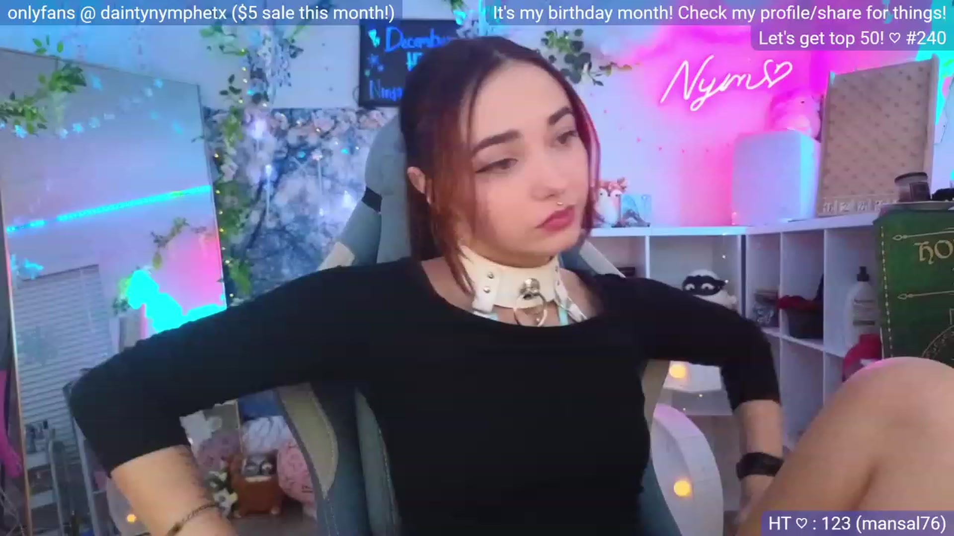 Gallery image thumbnail from BirthdayNym's myfreecams stream on, 12/22/2023, 04:53 image 7 of 20