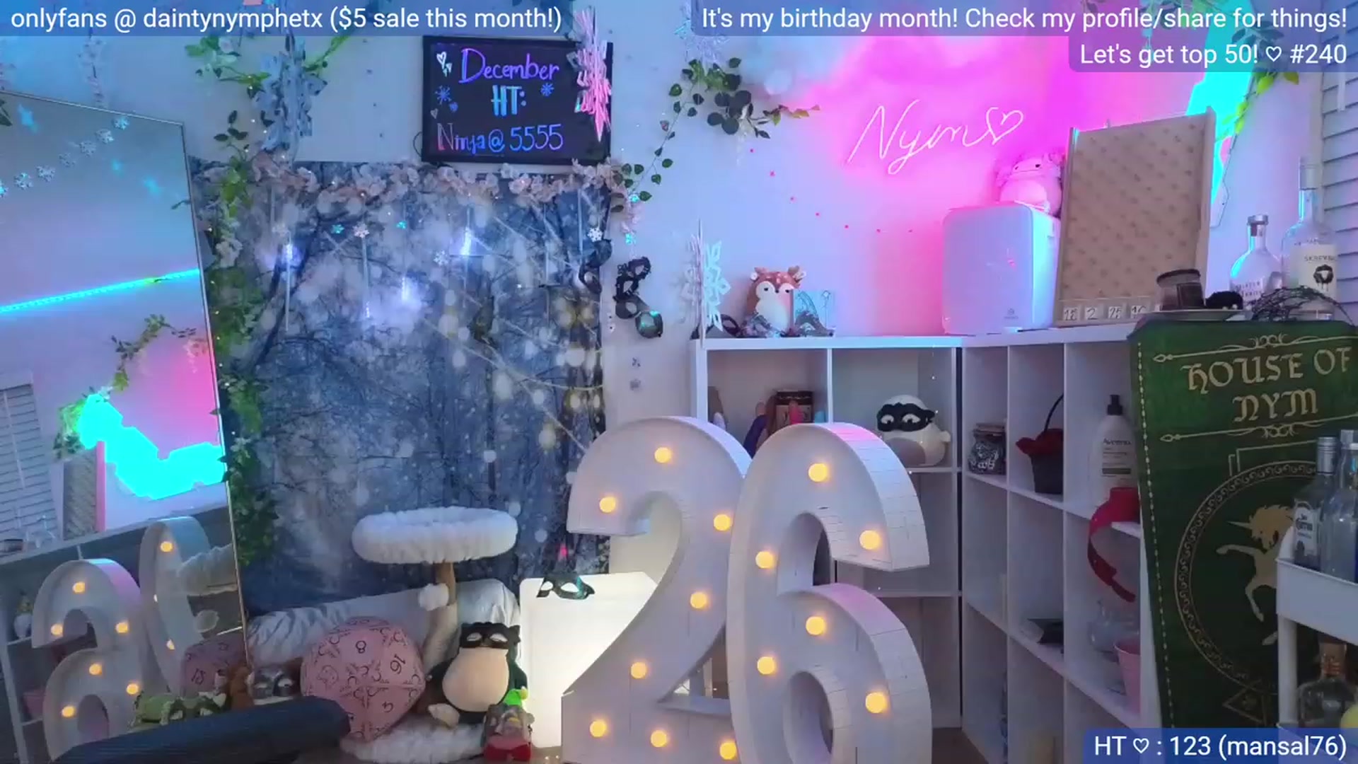 Gallery image thumbnail from BirthdayNym's myfreecams stream on, 12/22/2023, 04:53 image 6 of 20