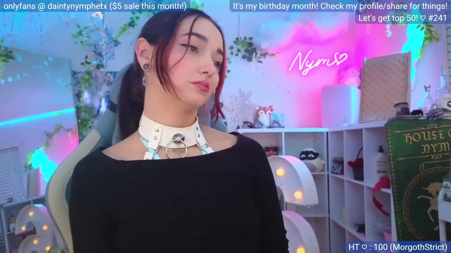 Gallery image thumbnail from BirthdayNym's myfreecams stream on, 12/22/2023, 04:53 image 2 of 20