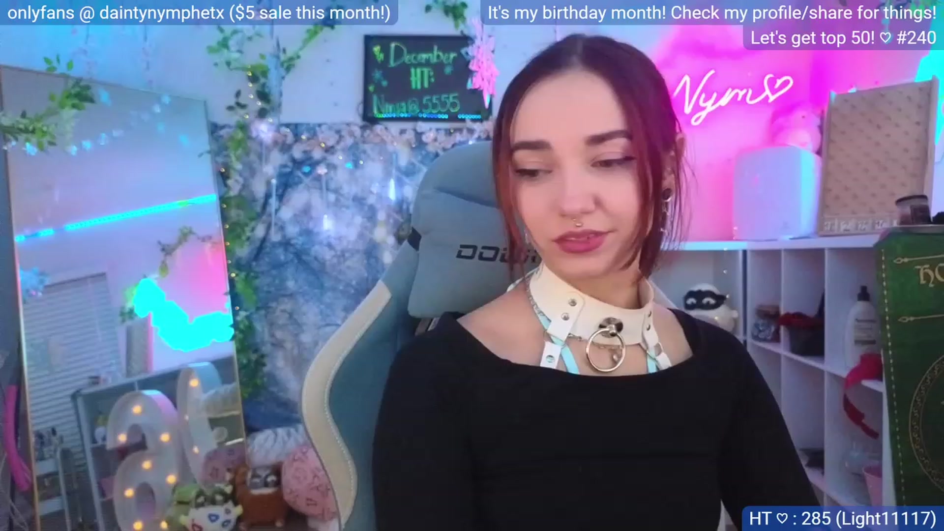 Gallery image thumbnail from BirthdayNym's myfreecams stream on, 12/22/2023, 04:53 image 13 of 20