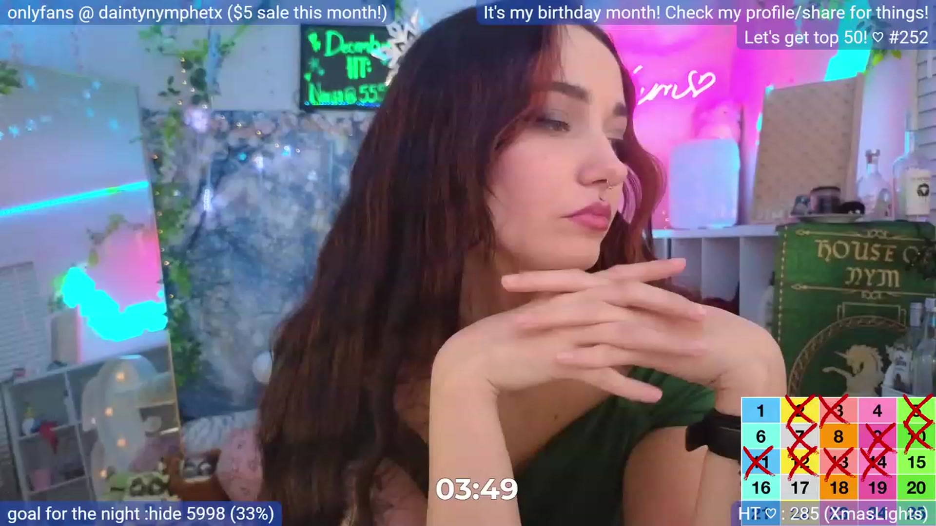 Gallery image thumbnail from BirthdayNym's myfreecams stream on, 12/24/2023, 05:37 image 20 of 20