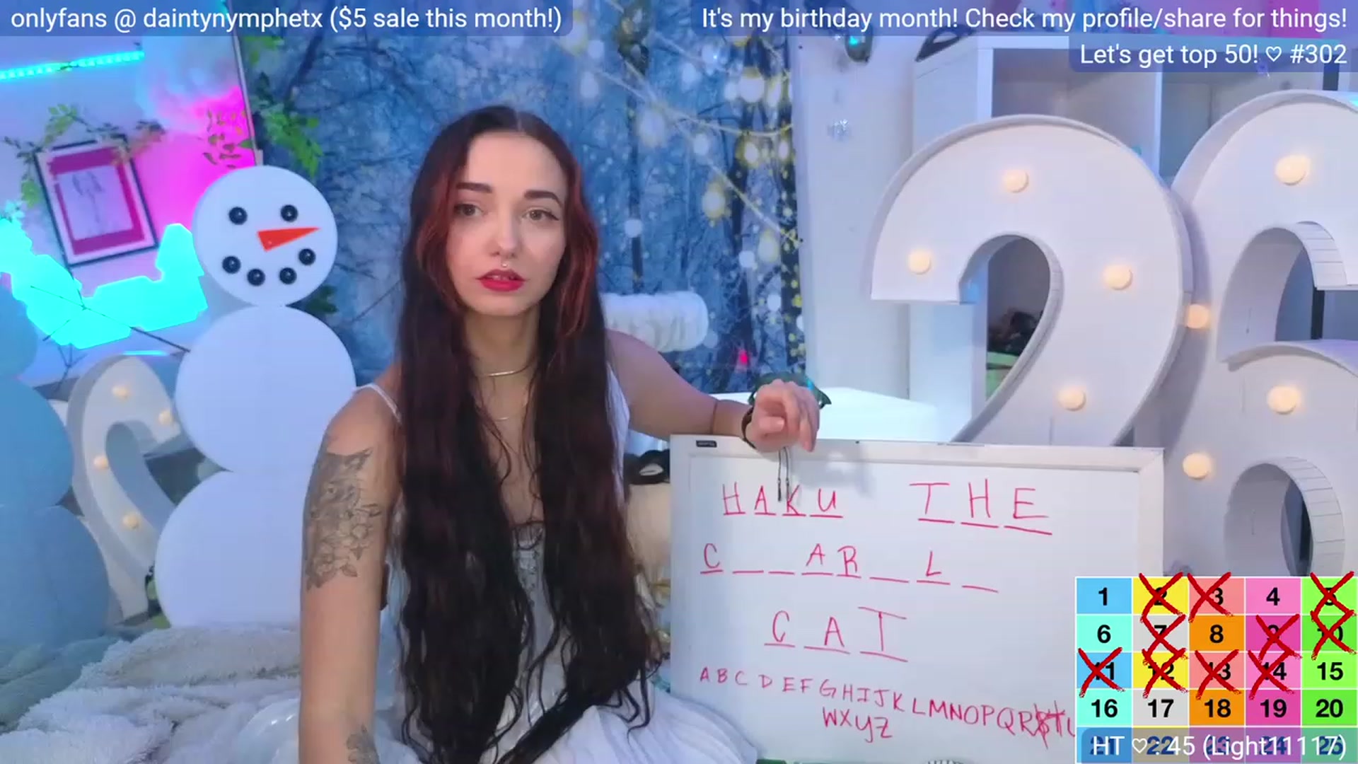 Gallery image thumbnail from BirthdayNym's myfreecams stream on, 12/27/2023, 03:53 image 4 of 20