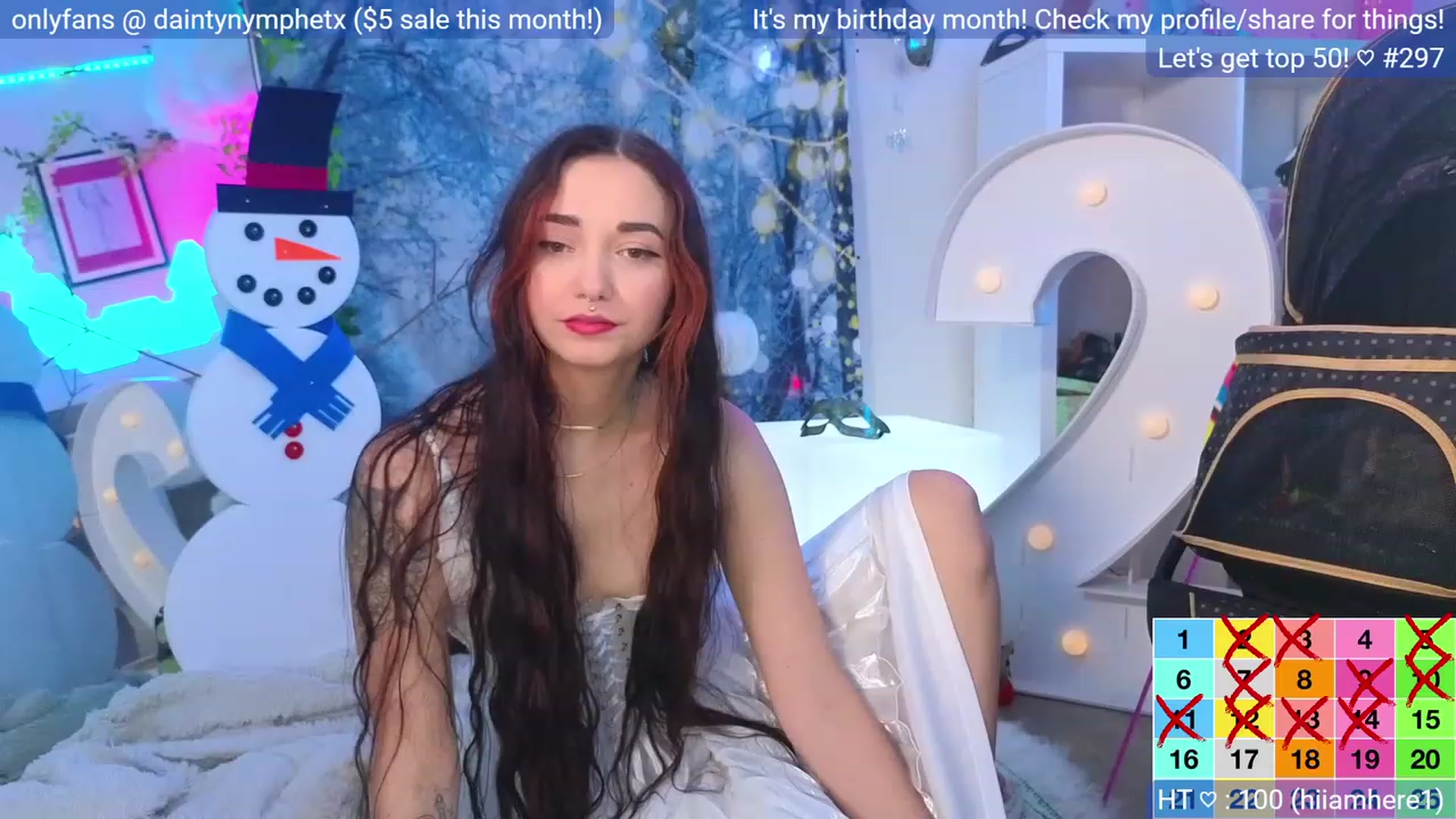 Gallery image thumbnail from BirthdayNym's myfreecams stream on, 12/27/2023, 03:53 image 13 of 20
