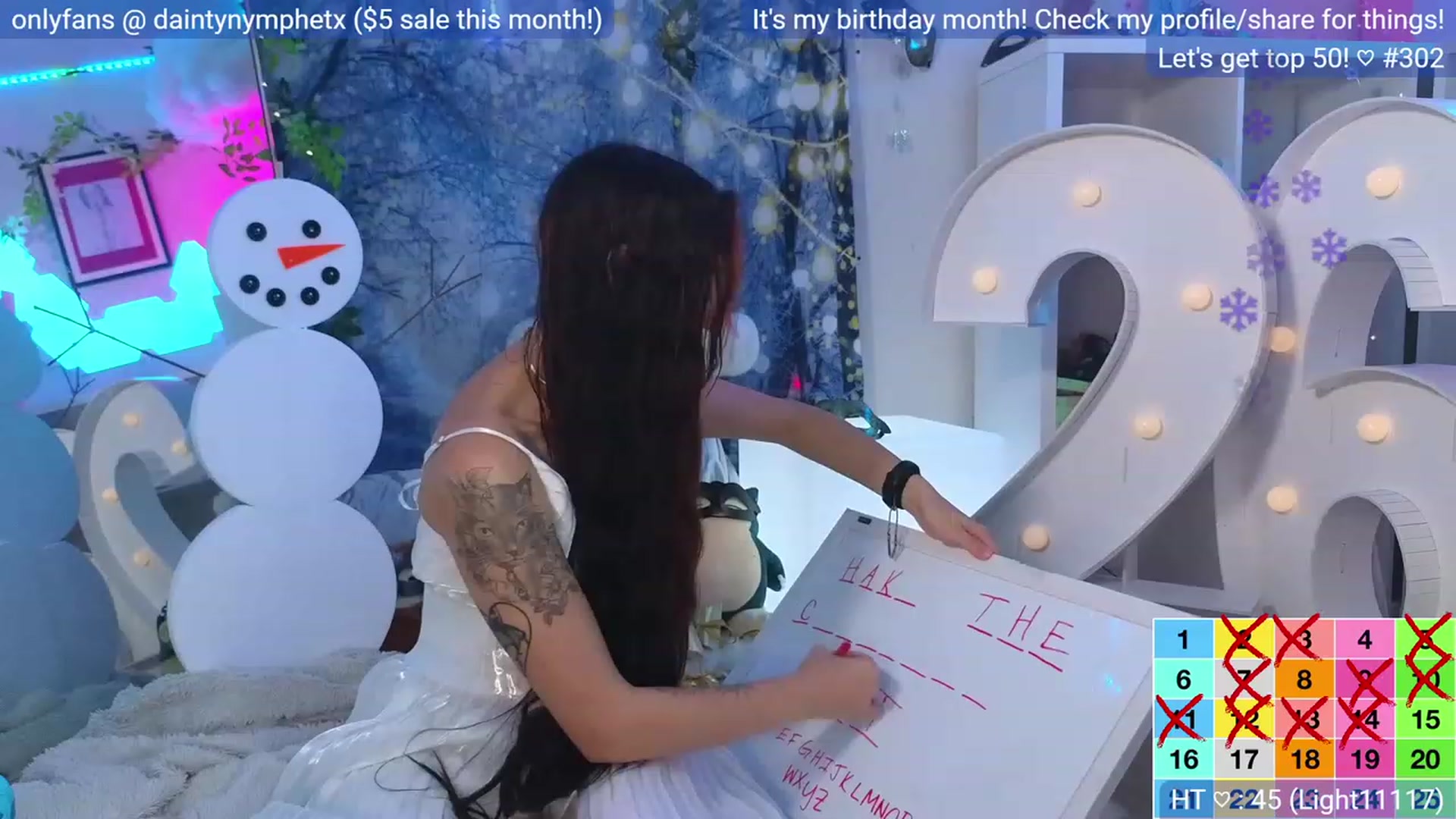 Gallery image thumbnail from BirthdayNym's myfreecams stream on, 12/27/2023, 03:53 image 3 of 20
