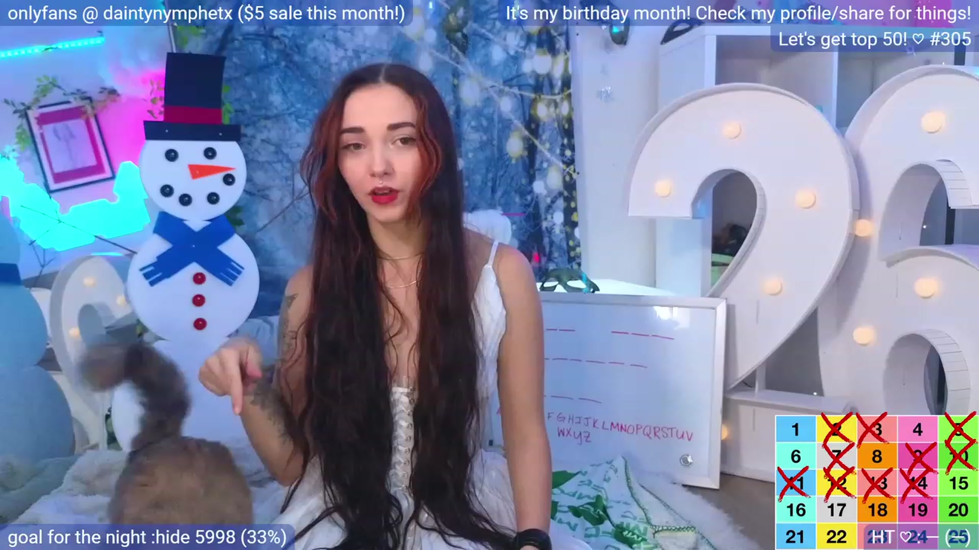 Gallery image thumbnail from BirthdayNym's myfreecams stream on, 12/27/2023, 03:53 image 1 of 20