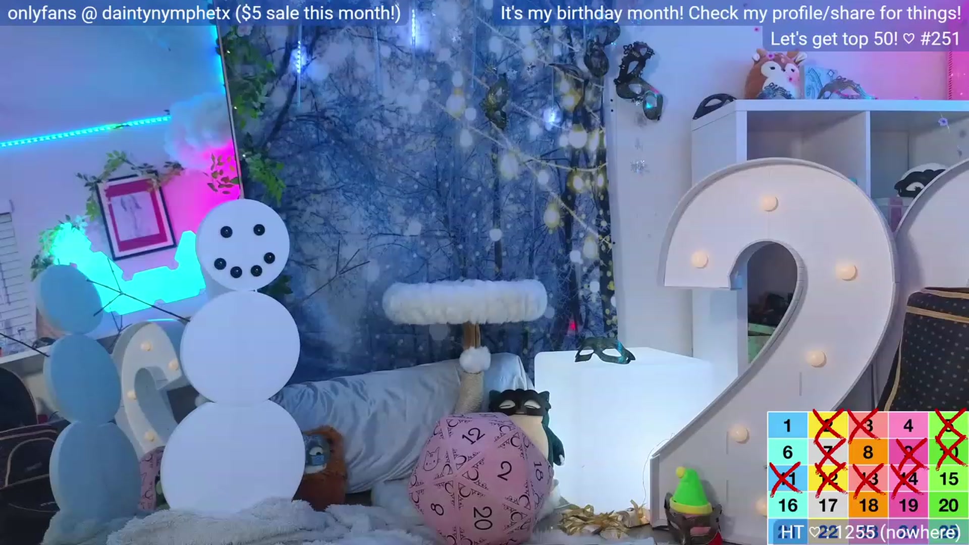 Gallery image thumbnail from BirthdayNym's myfreecams stream on, 12/27/2023, 05:11 image 8 of 20