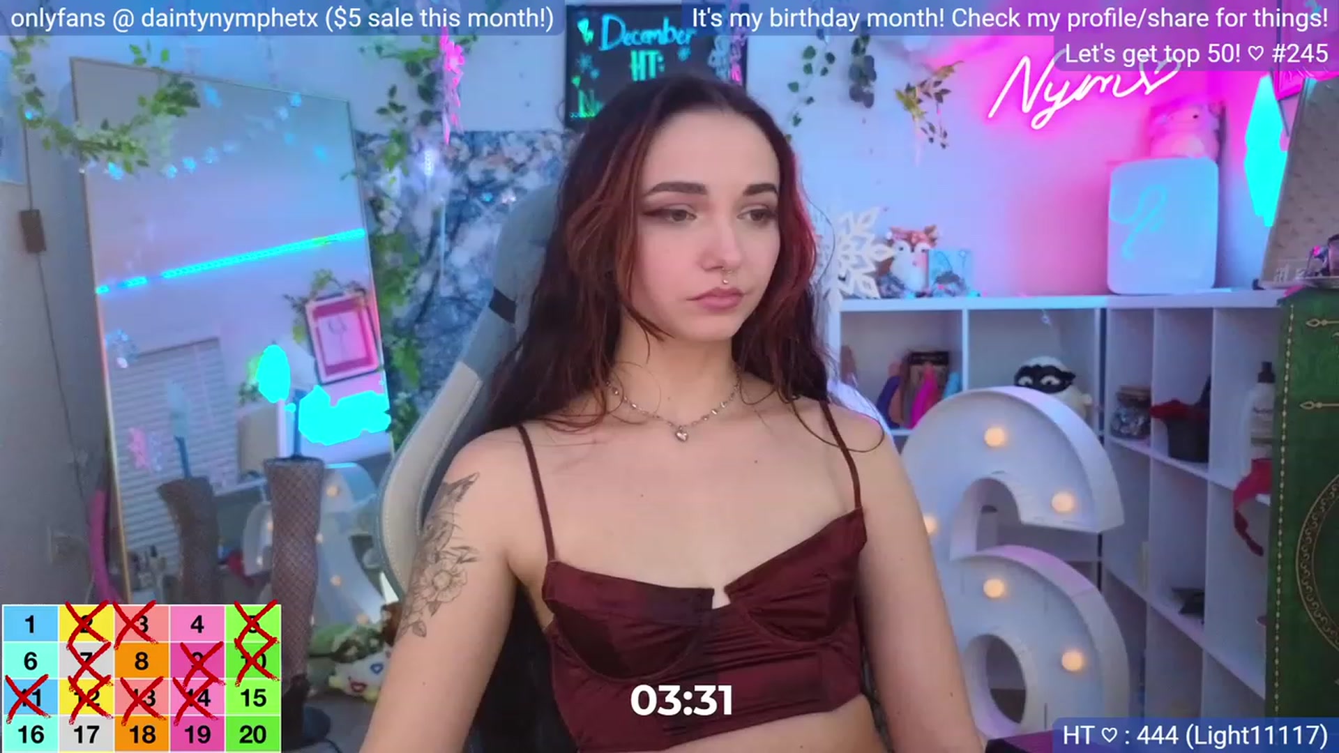 Gallery image thumbnail from BirthdayNym's myfreecams stream on, 12/28/2023, 06:03 image 19 of 20