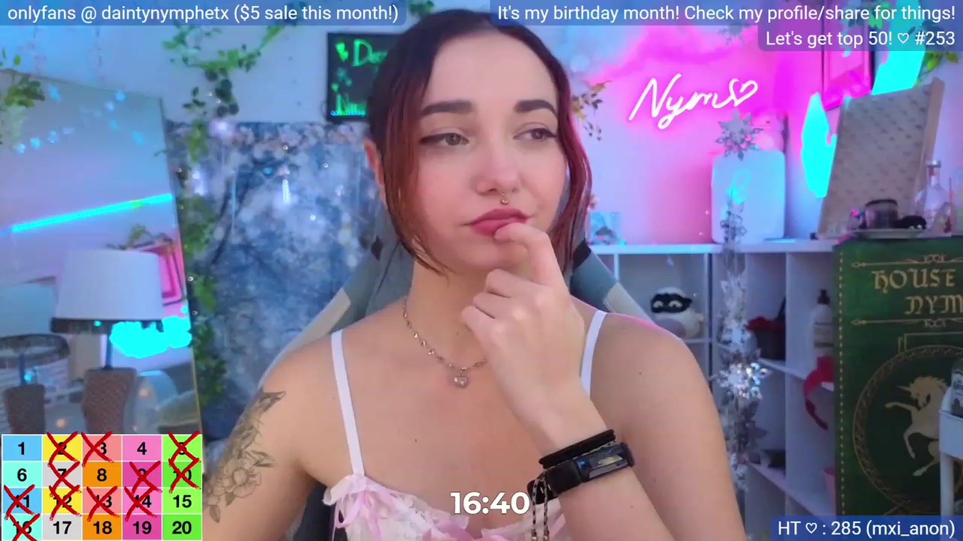 Gallery image thumbnail from BirthdayNym's myfreecams stream on, 12/29/2023, 05:37 image 16 of 20