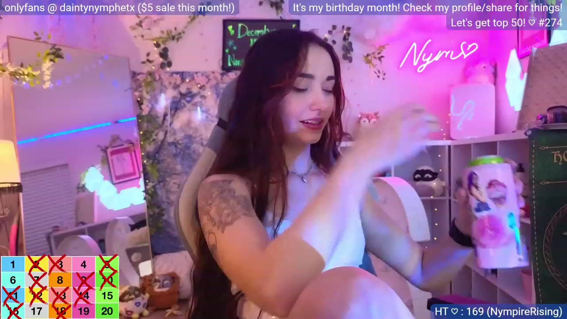 Gallery image thumbnail from BirthdayNym's myfreecams stream on, 12/30/2023, 05:37 image 16 of 20