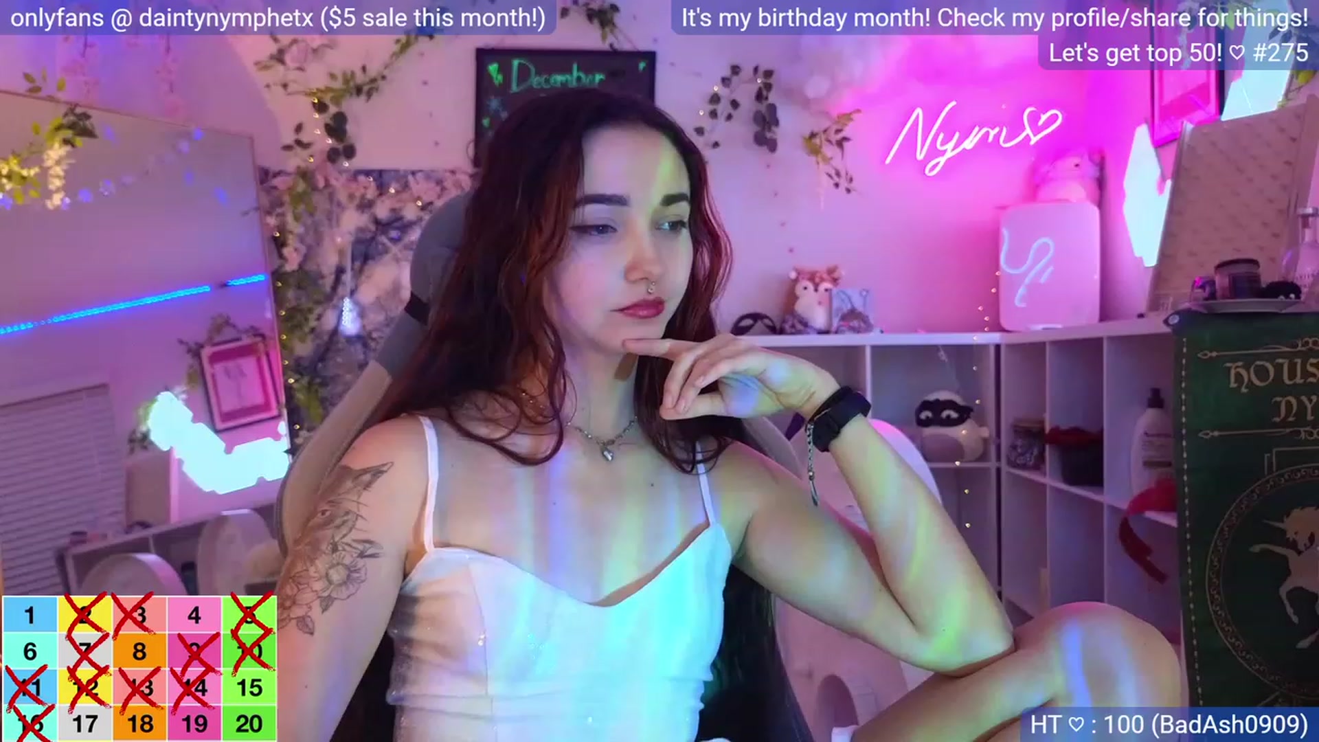 Gallery image thumbnail from BirthdayNym's myfreecams stream on, 12/30/2023, 05:37 image 11 of 20