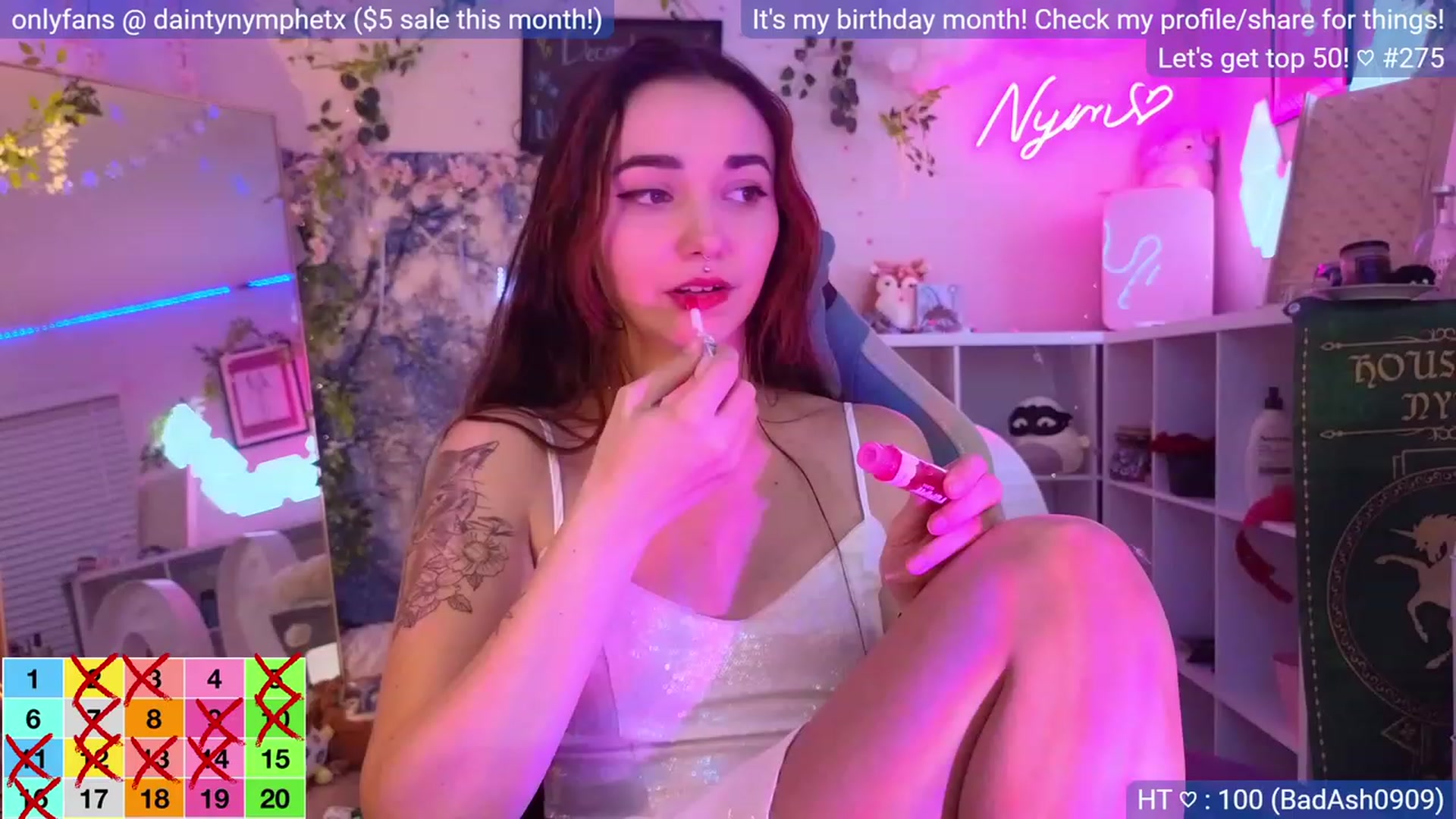 Gallery image thumbnail from BirthdayNym's myfreecams stream on, 12/30/2023, 05:37 image 5 of 20