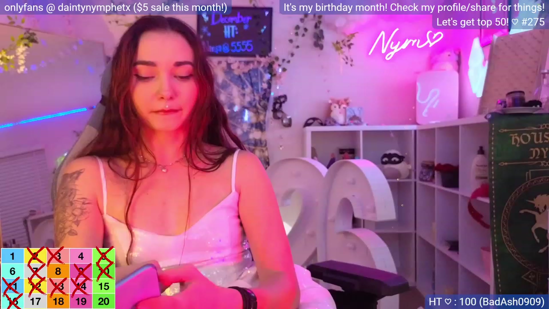 Gallery image thumbnail from BirthdayNym's myfreecams stream on, 12/30/2023, 05:37 image 6 of 20