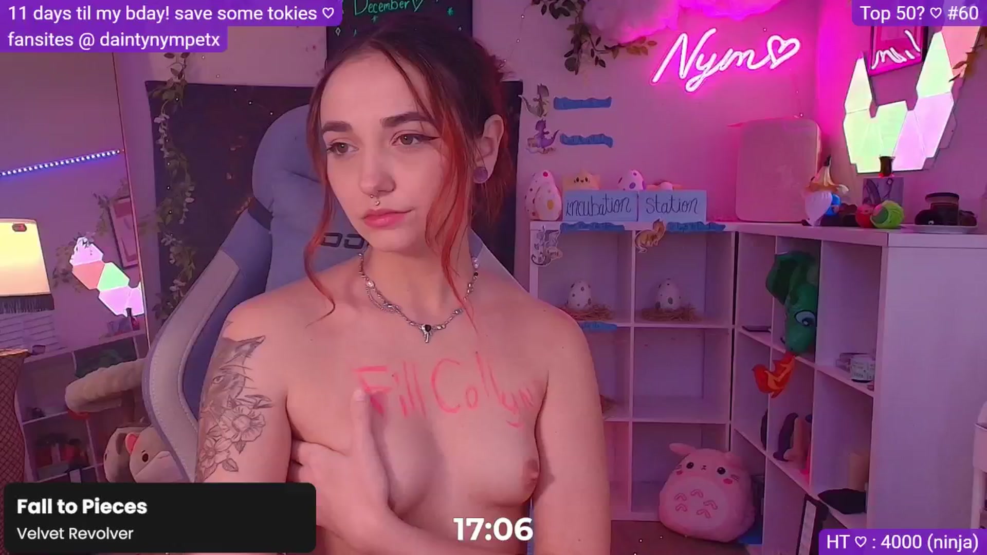 Gallery image thumbnail from BirthdayNym's myfreecams stream on, 12/02/2024, 05:39 image 19 of 20