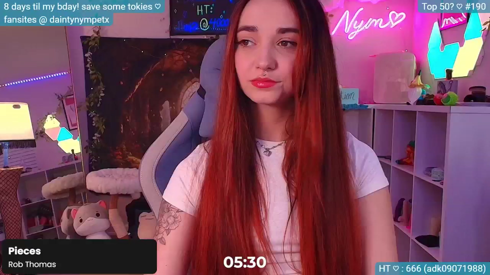 Gallery image thumbnail from BirthdayNym's myfreecams stream on, 12/05/2024, 03:56 image 19 of 20