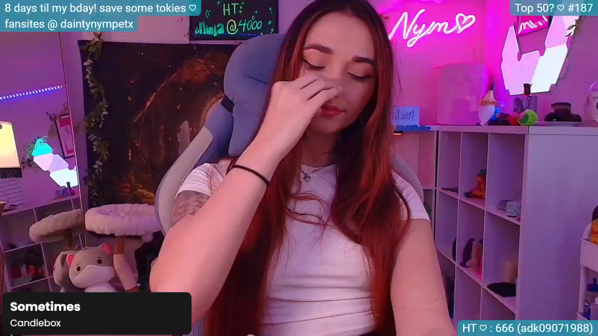 Gallery image thumbnail from BirthdayNym's myfreecams stream on, 12/05/2024, 03:56 image 2 of 20