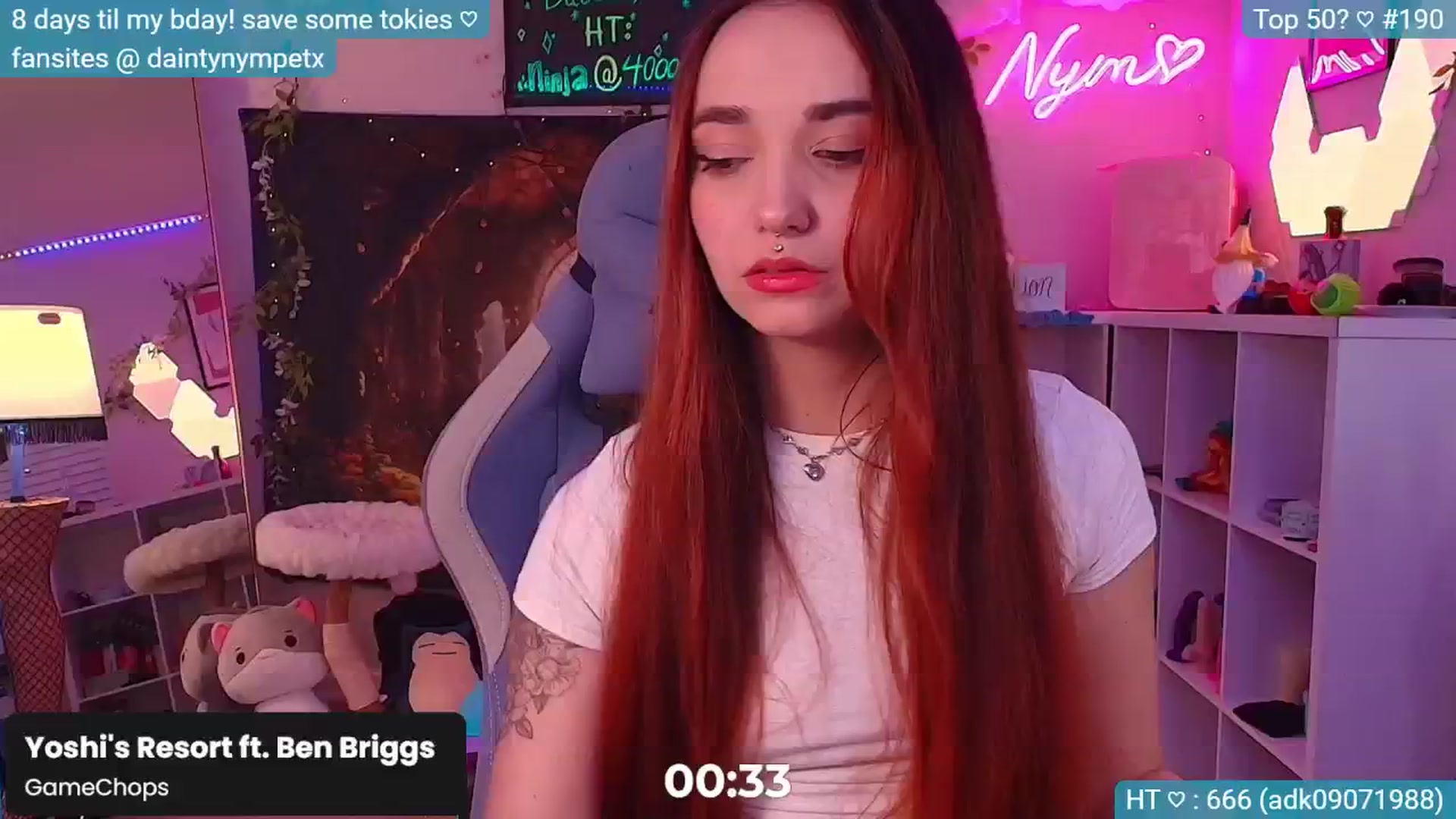 Gallery image thumbnail from BirthdayNym's myfreecams stream on, 12/05/2024, 03:56 image 20 of 20