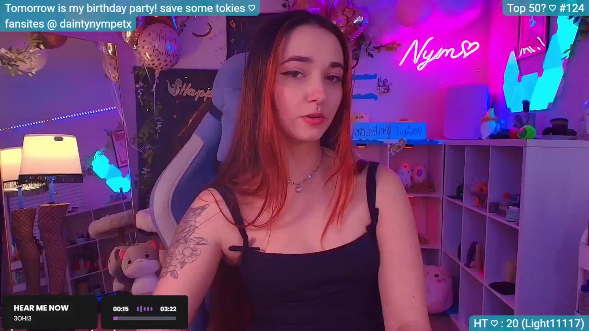 Gallery image thumbnail from BirthdayNym's myfreecams stream on, 12/14/2024, 03:57 image 3 of 20