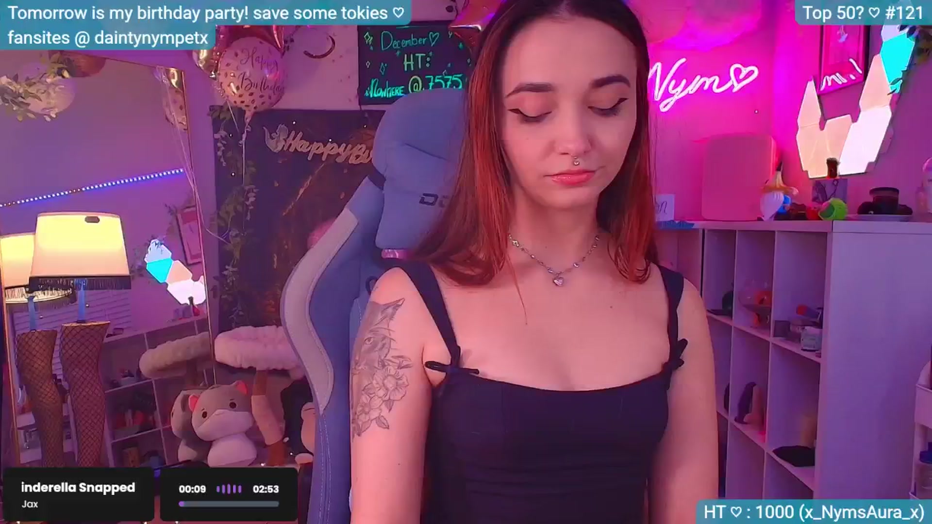 Gallery image thumbnail from BirthdayNym's myfreecams stream on, 12/14/2024, 03:57 image 10 of 20