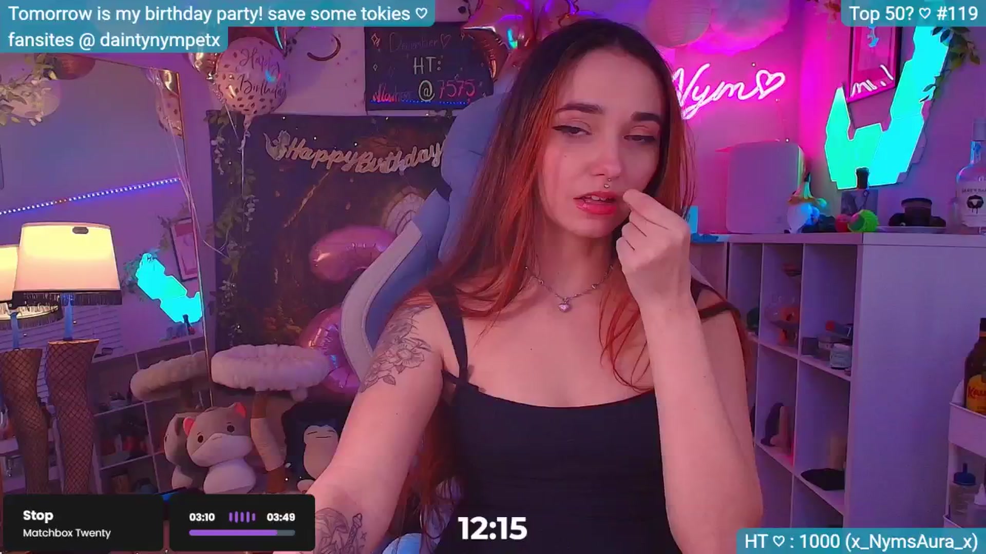 Gallery image thumbnail from BirthdayNym's myfreecams stream on, 12/14/2024, 05:20 image 9 of 20
