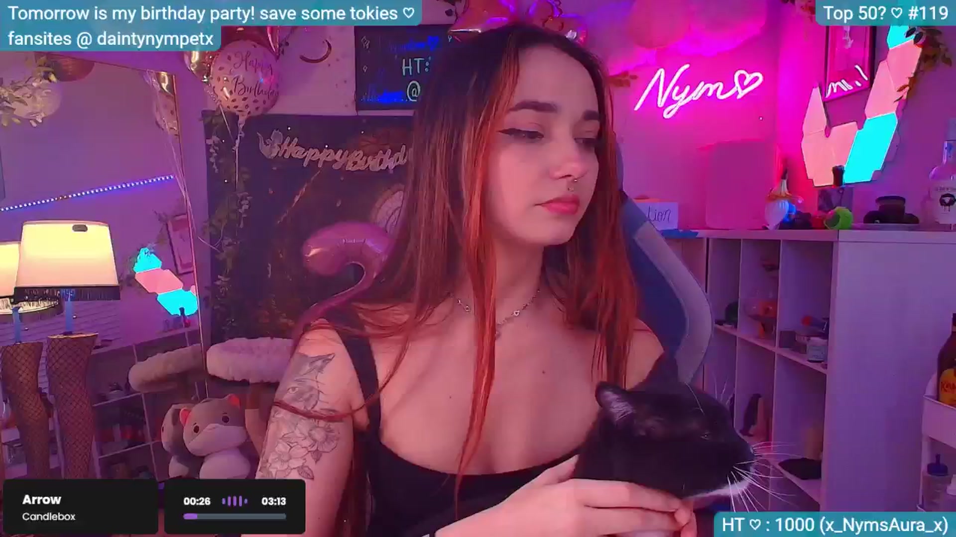 Gallery image thumbnail from BirthdayNym's myfreecams stream on, 12/14/2024, 05:20 image 1 of 20