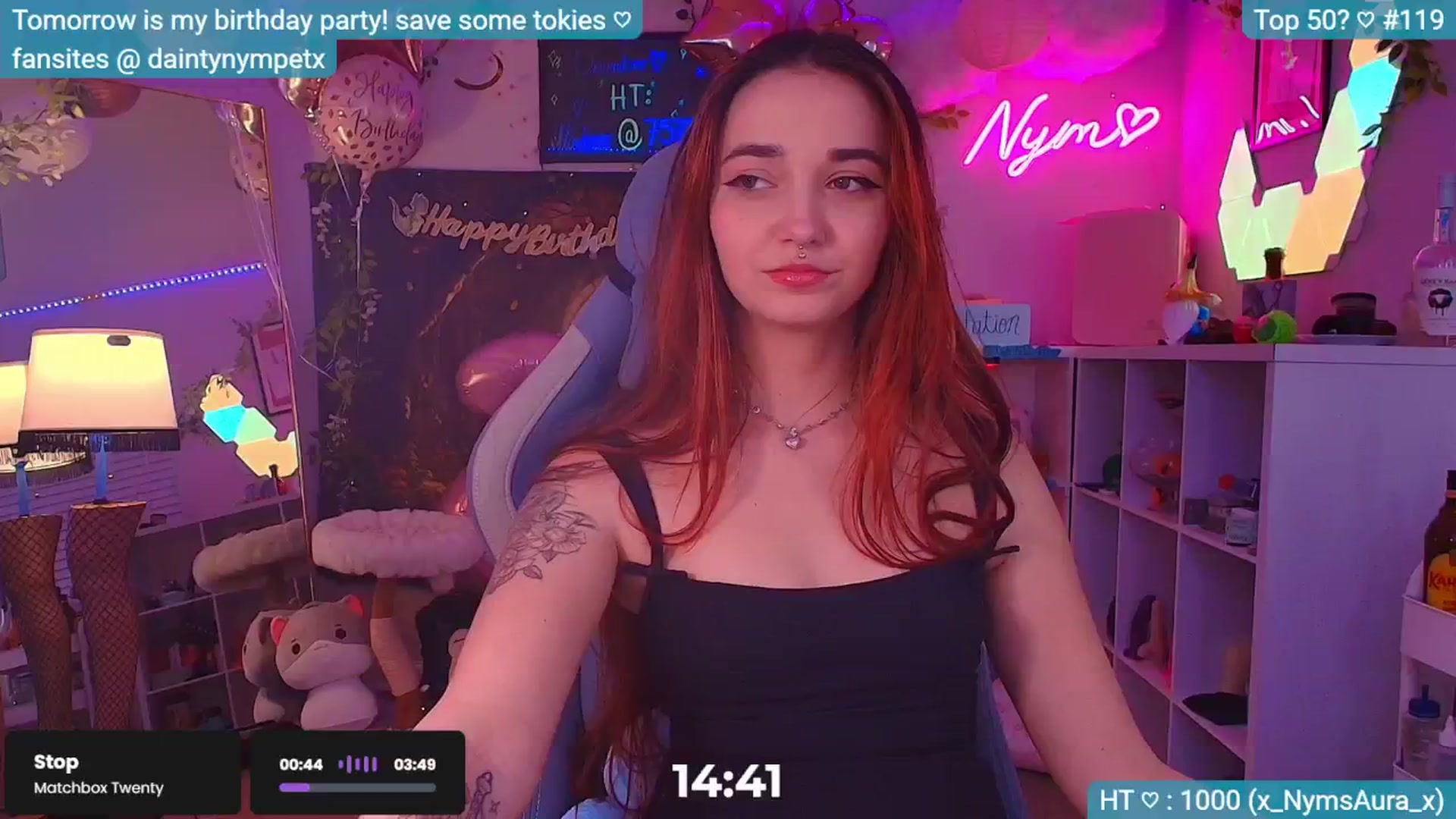 Gallery image thumbnail from BirthdayNym's myfreecams stream on, 12/14/2024, 05:20 image 8 of 20