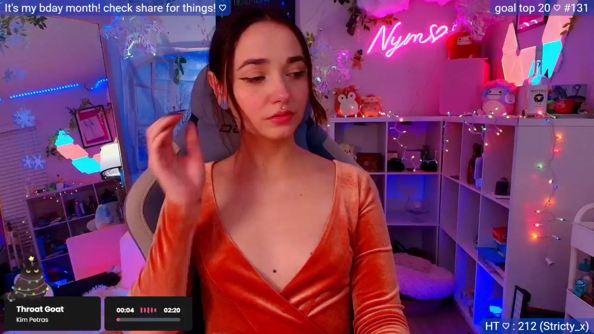 Gallery image thumbnail from BirthdayNym's myfreecams stream on, 12/01/2025, 09:06 image 6 of 20