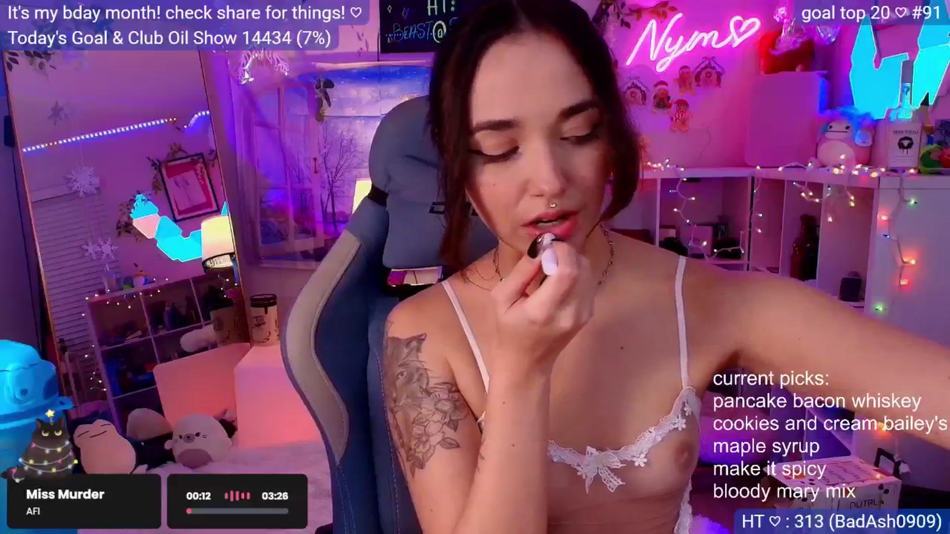 Gallery image thumbnail from BirthdayNym's myfreecams stream on, 12/07/2025, 04:49 image 18 of 20