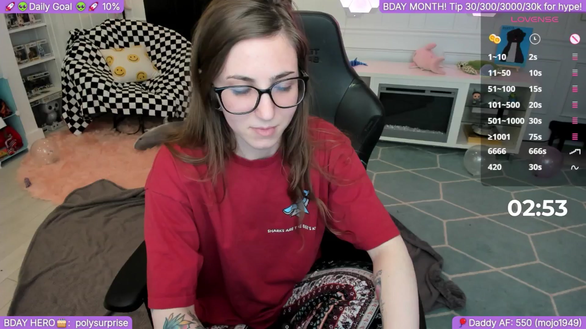 Gallery image thumbnail from BirthdayShark's myfreecams stream on, 09/10/2025, 01:19 image 19 of 20