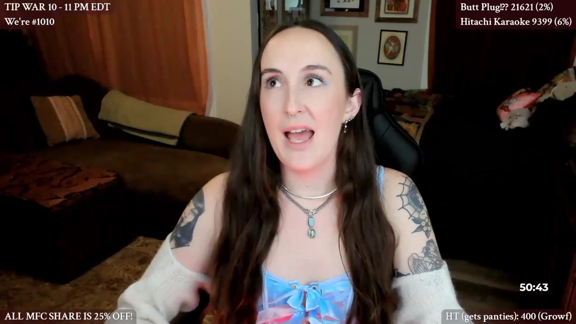 Gallery image thumbnail from BlairLennox's myfreecams stream on, 03/23/2024, 03:05 image 1 of 20