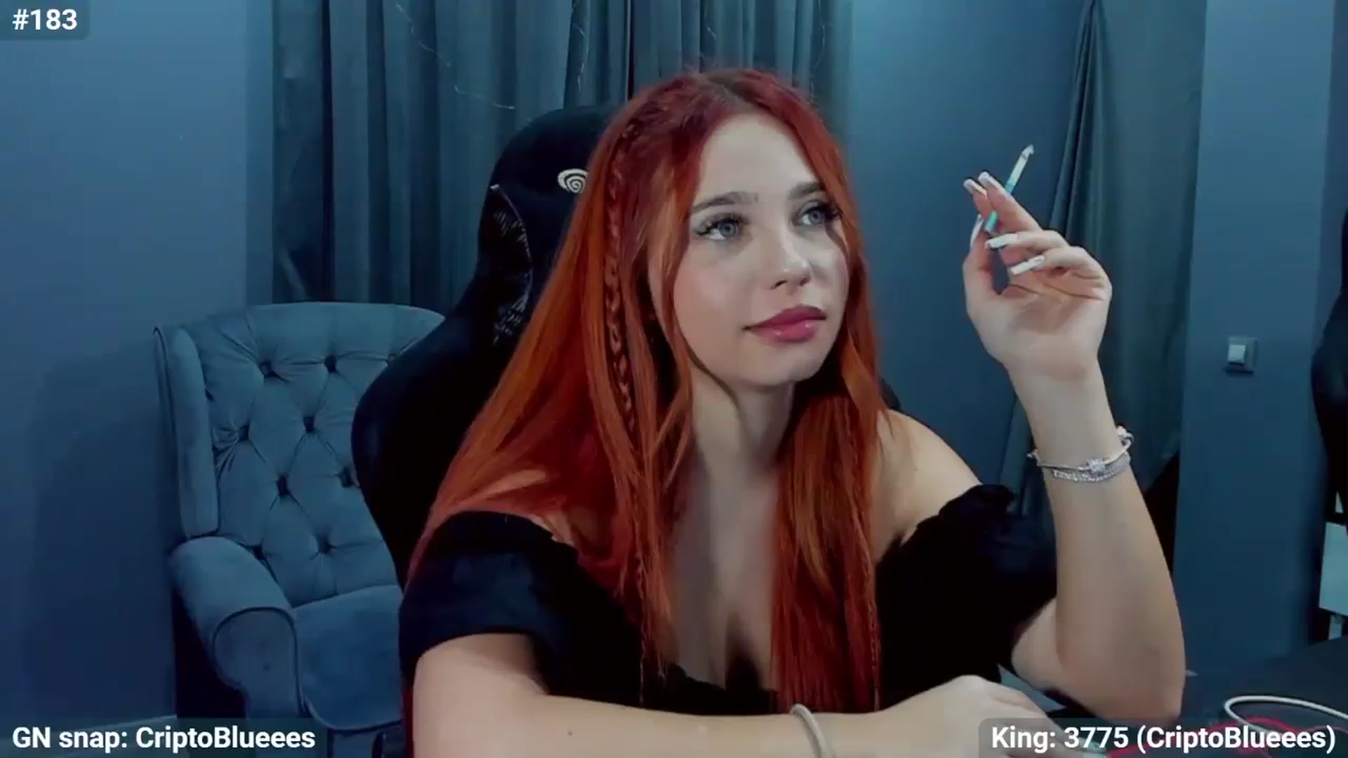 Gallery image thumbnail from BlueeeS's myfreecams stream on, 12/01/2023, 17:29 image 16 of 20