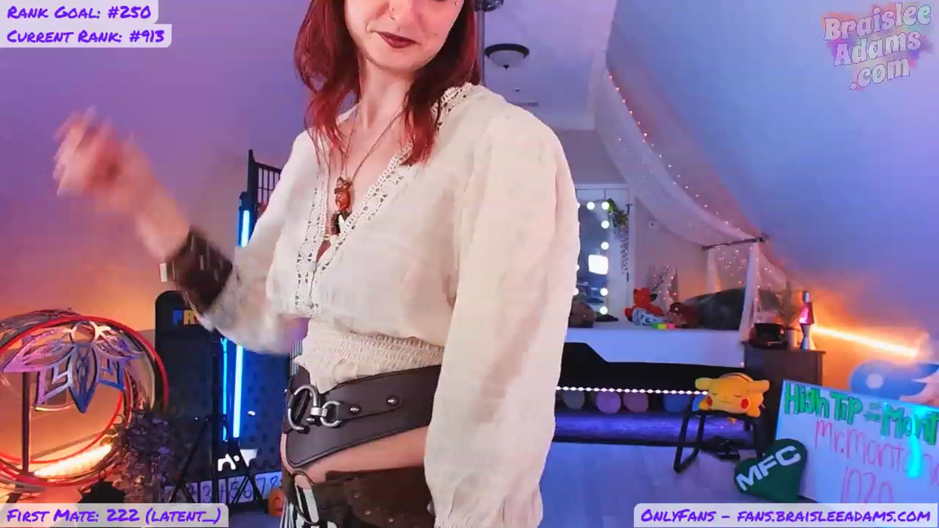 Gallery image thumbnail from BraisleeAdams's myfreecams stream on, 10/08/2023, 01:00 image 17 of 20