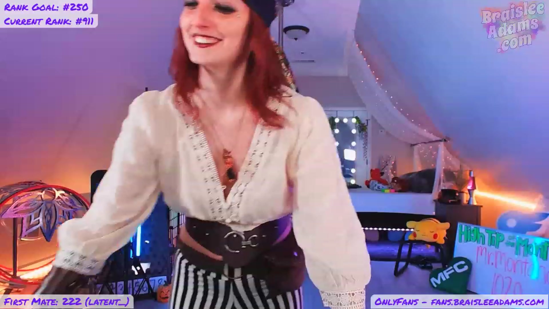 Gallery image thumbnail from BraisleeAdams's myfreecams stream on, 10/08/2023, 01:00 image 7 of 20