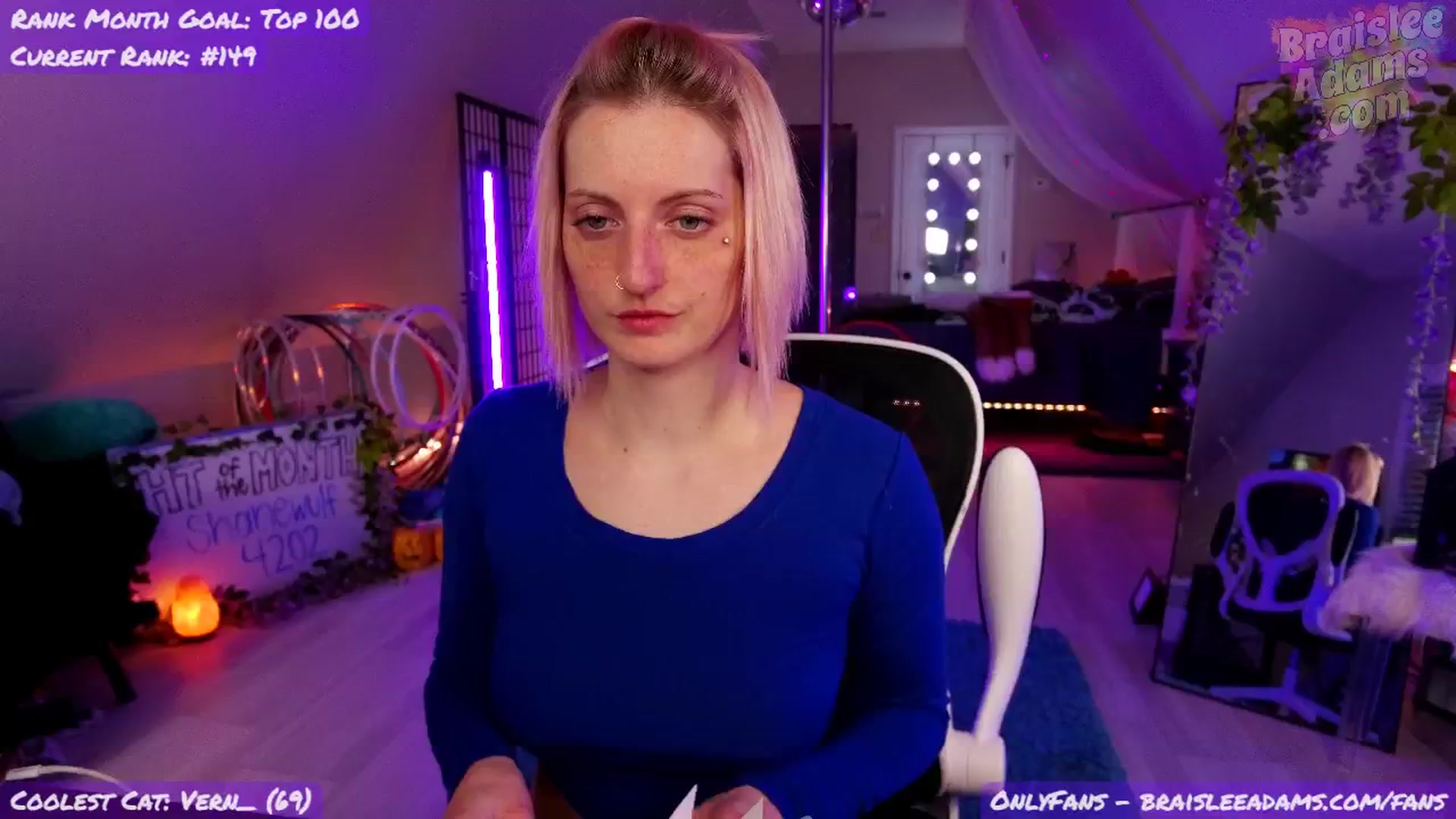 Gallery image thumbnail from BraisleeAdams's myfreecams stream on, 09/30/2024, 04:57 image 8 of 20