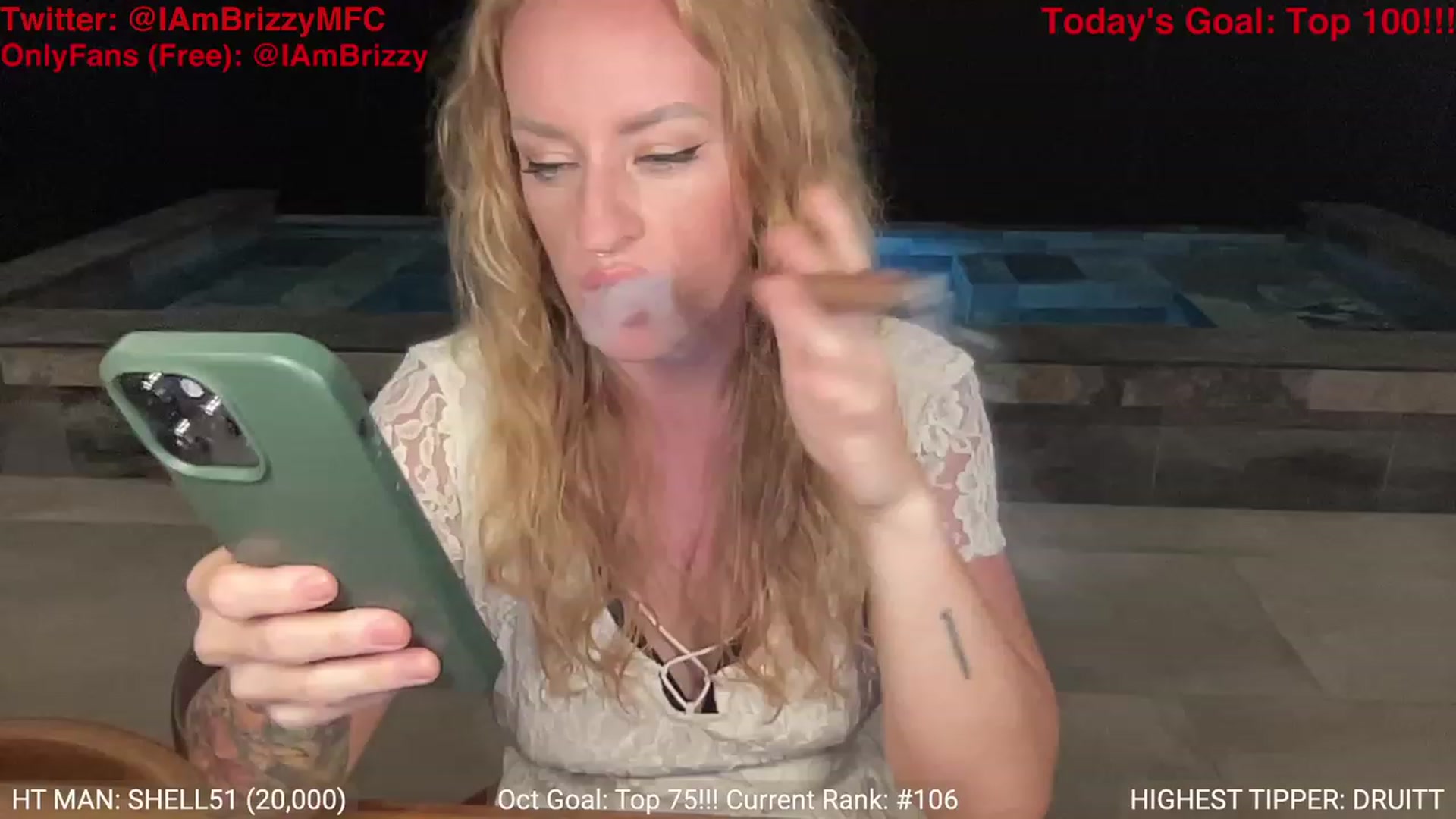 Gallery image thumbnail from Brizzy's myfreecams stream on, 10/23/2023, 24:02 image 17 of 20