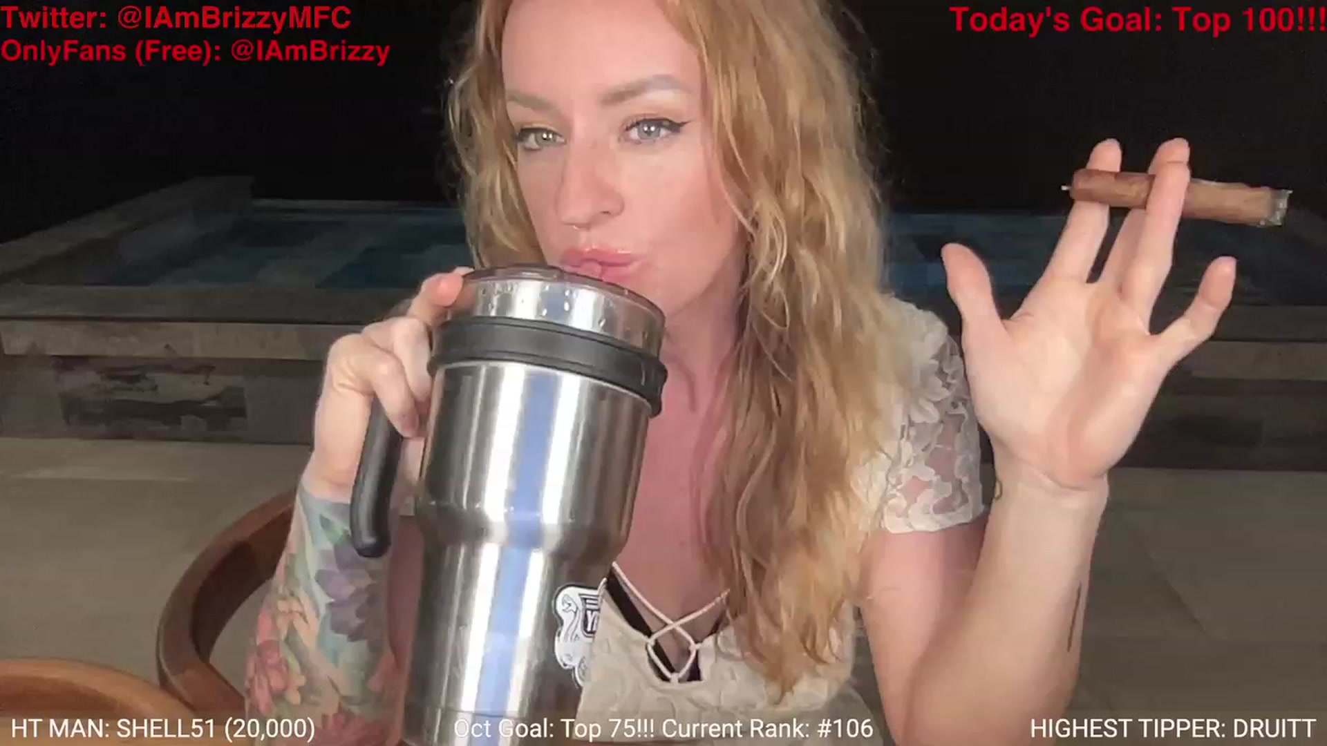 Gallery image thumbnail from Brizzy's myfreecams stream on, 10/23/2023, 24:02 image 15 of 20
