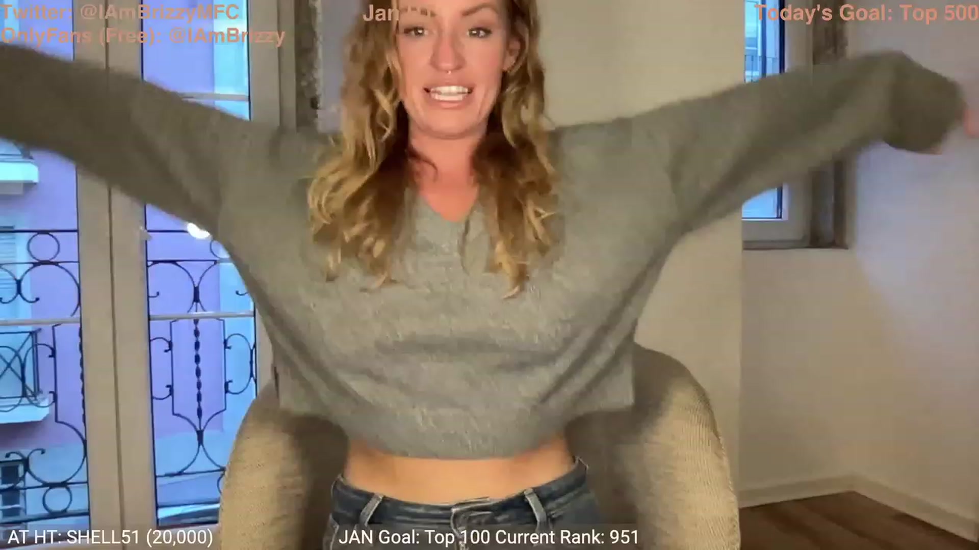 Gallery image thumbnail from Brizzy's myfreecams stream on, 01/01/2024, 17:29 image 14 of 20