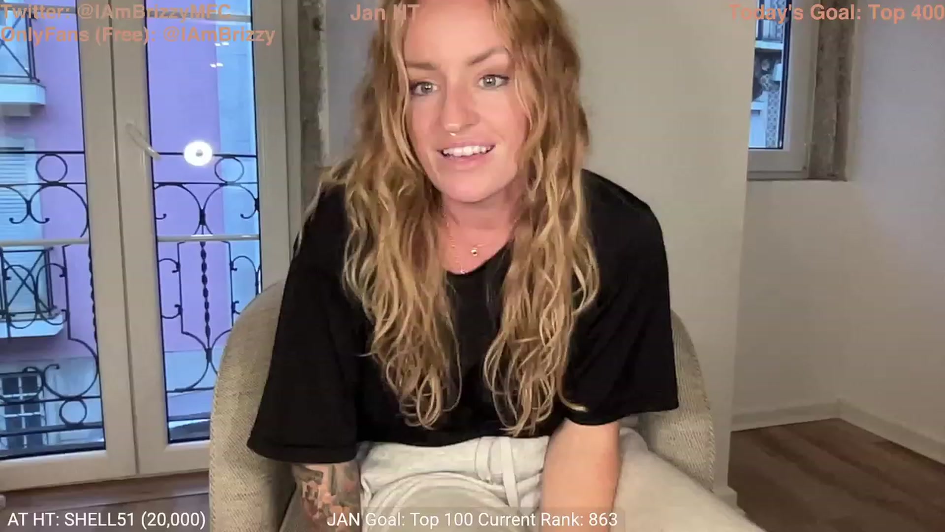 Gallery image thumbnail from Brizzy's myfreecams stream on, 01/02/2024, 18:44 image 1 of 20
